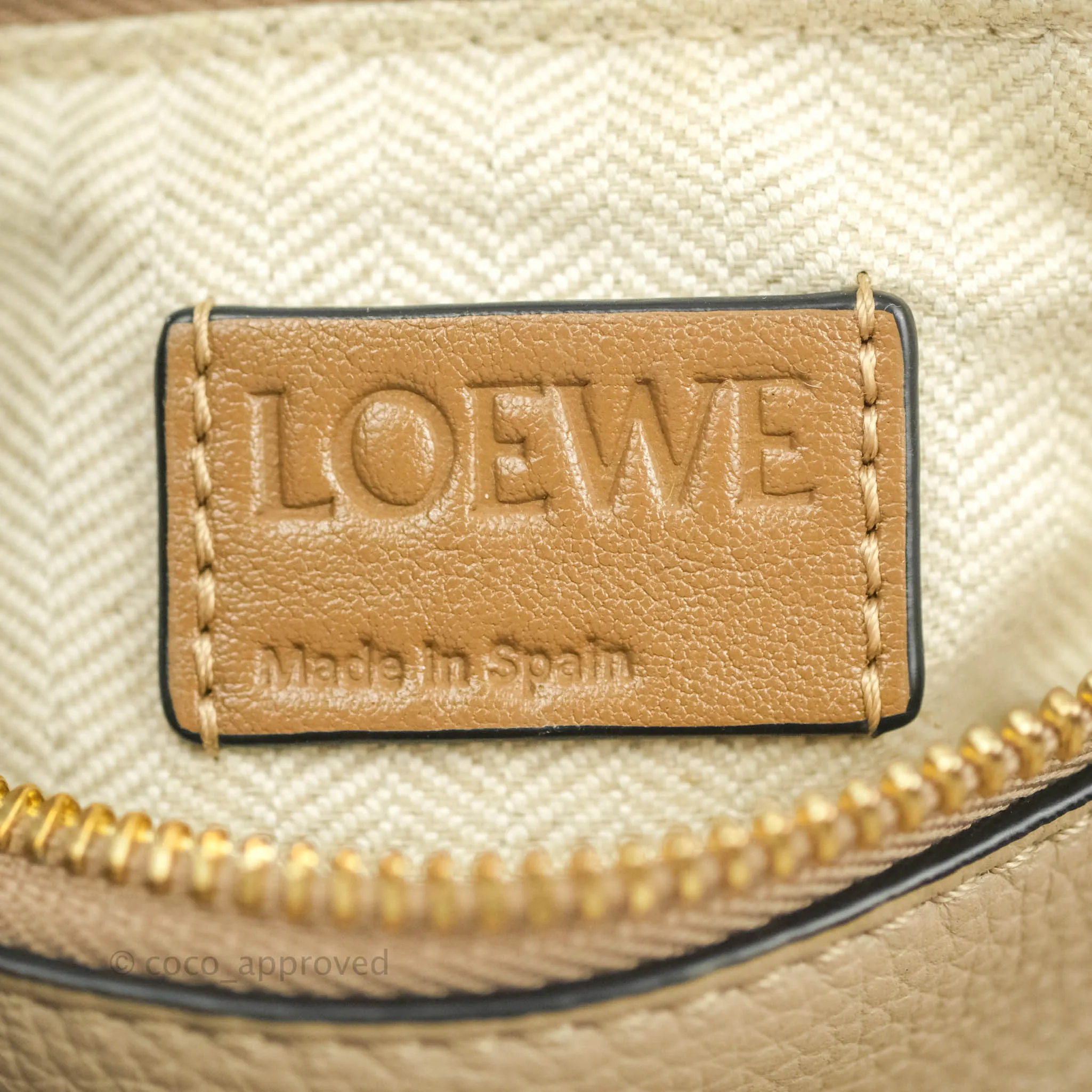 Loewe Small Puzzle Bag Sand Mink Grained Calfskin