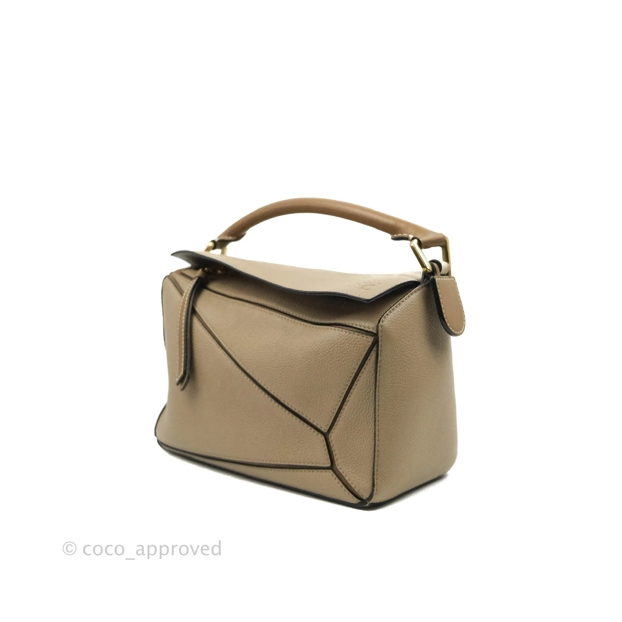 Loewe Small Puzzle Bag Sand Mink Grained Calfskin