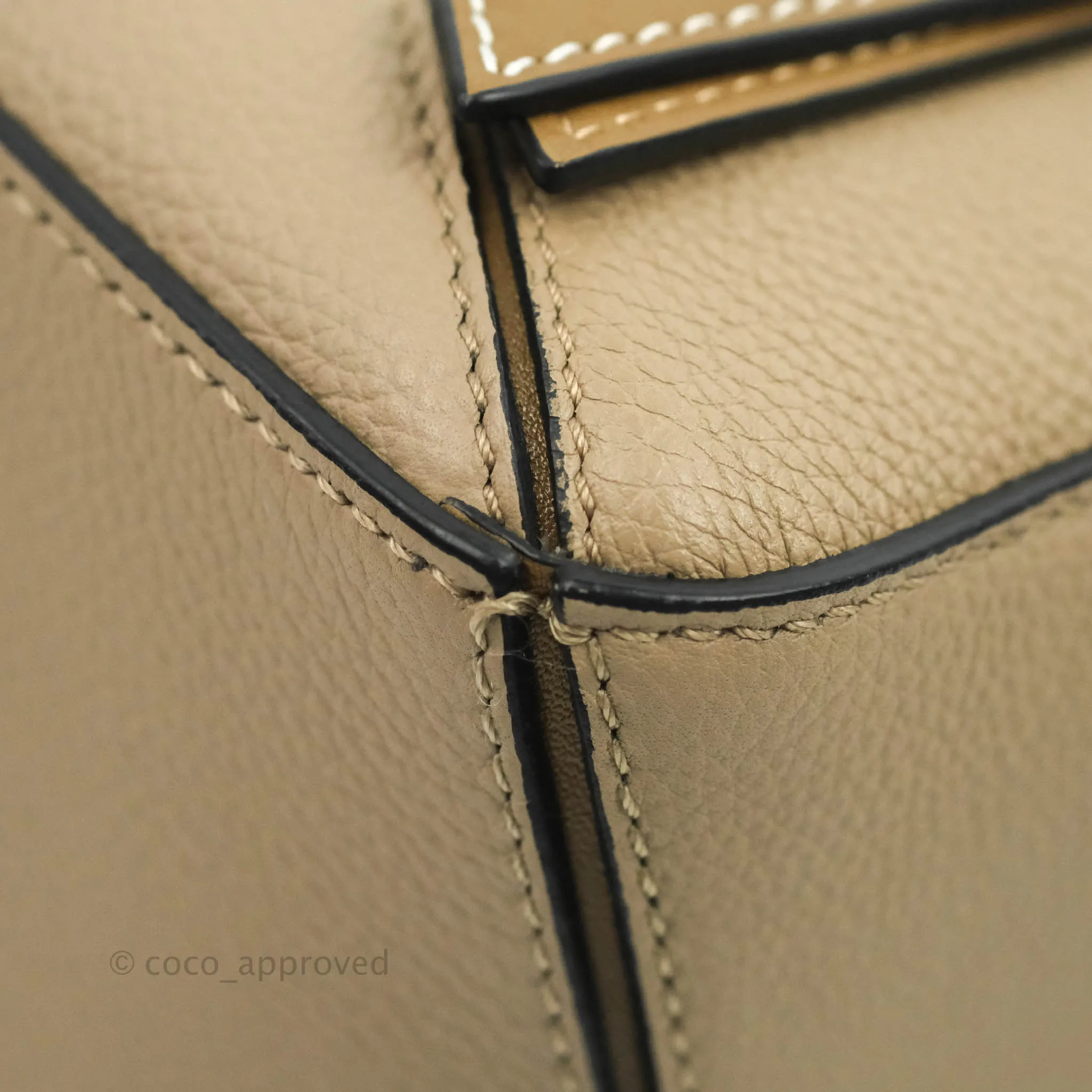 Loewe Small Puzzle Bag Sand Mink Grained Calfskin