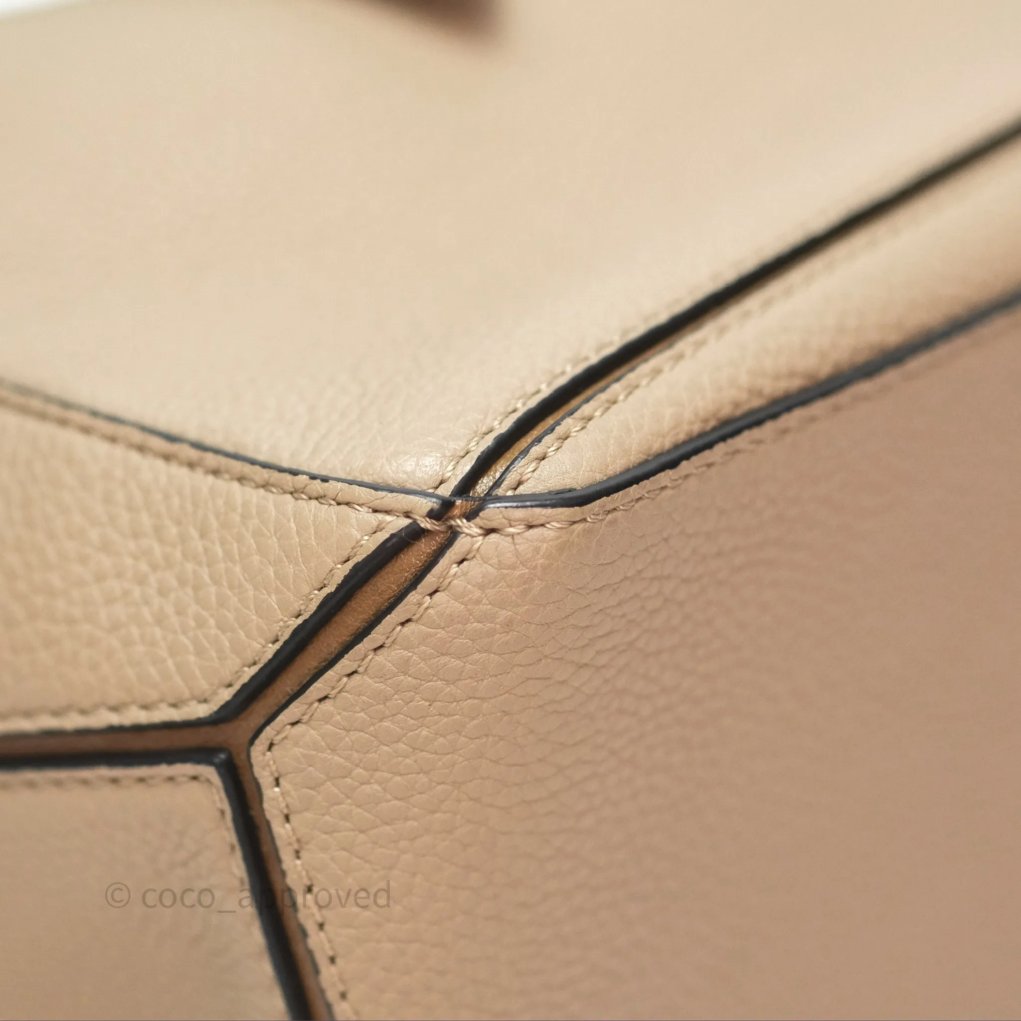 Loewe Small Puzzle Bag Sand Mink Grained Calfskin
