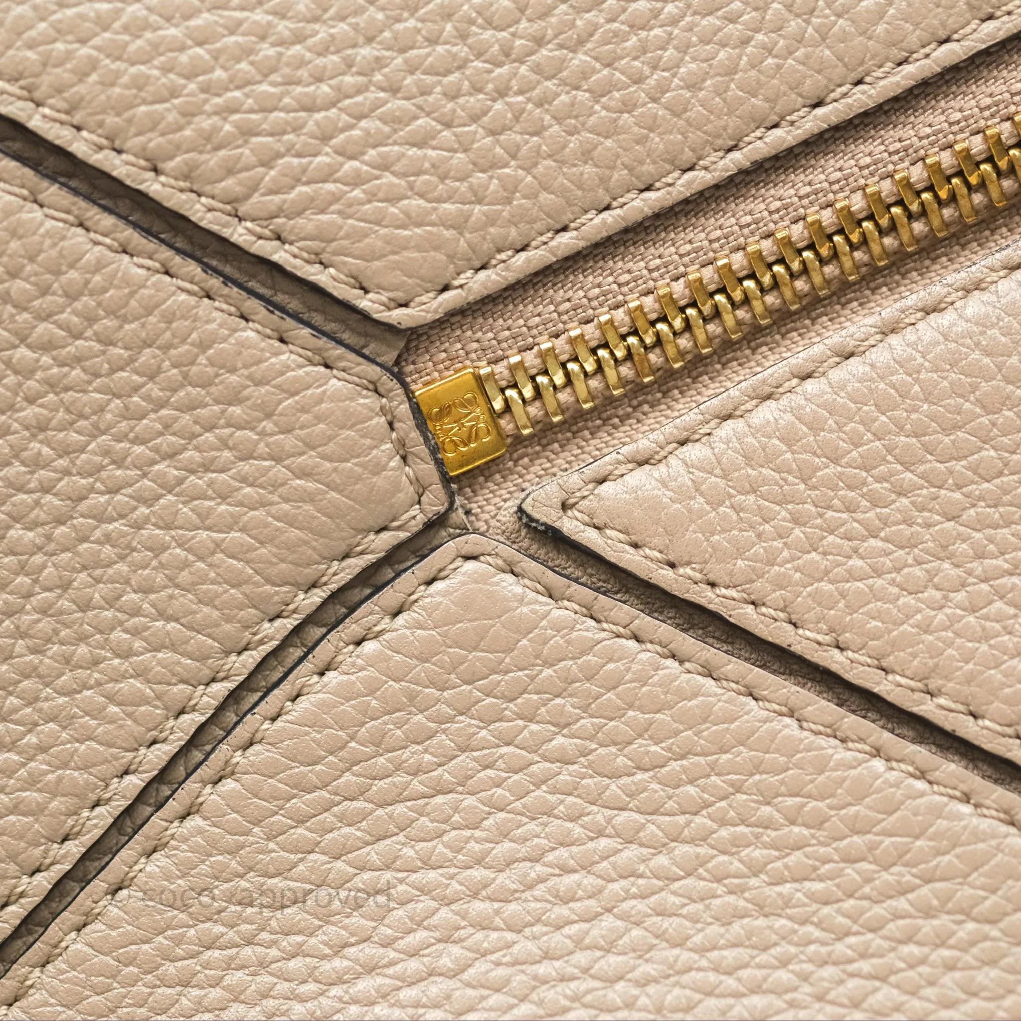 Loewe Small Puzzle Bag Sand Mink Grained Calfskin