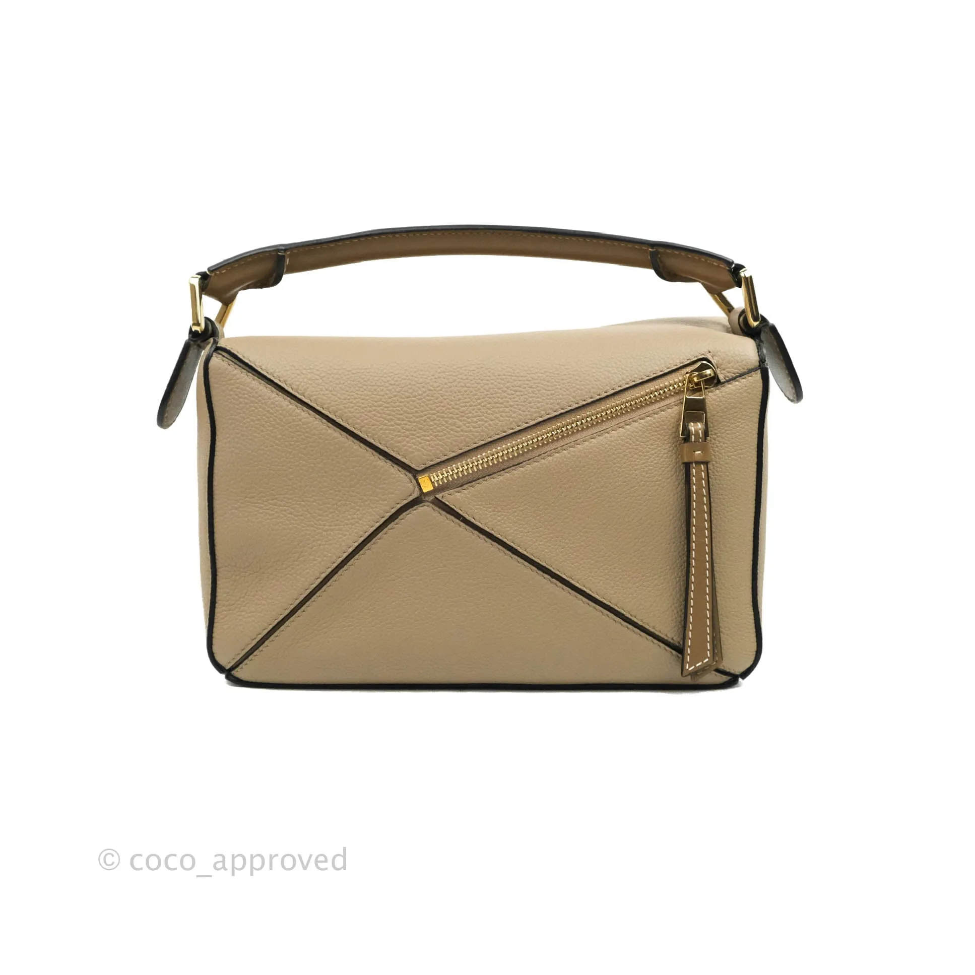 Loewe Small Puzzle Bag Sand Mink Grained Calfskin