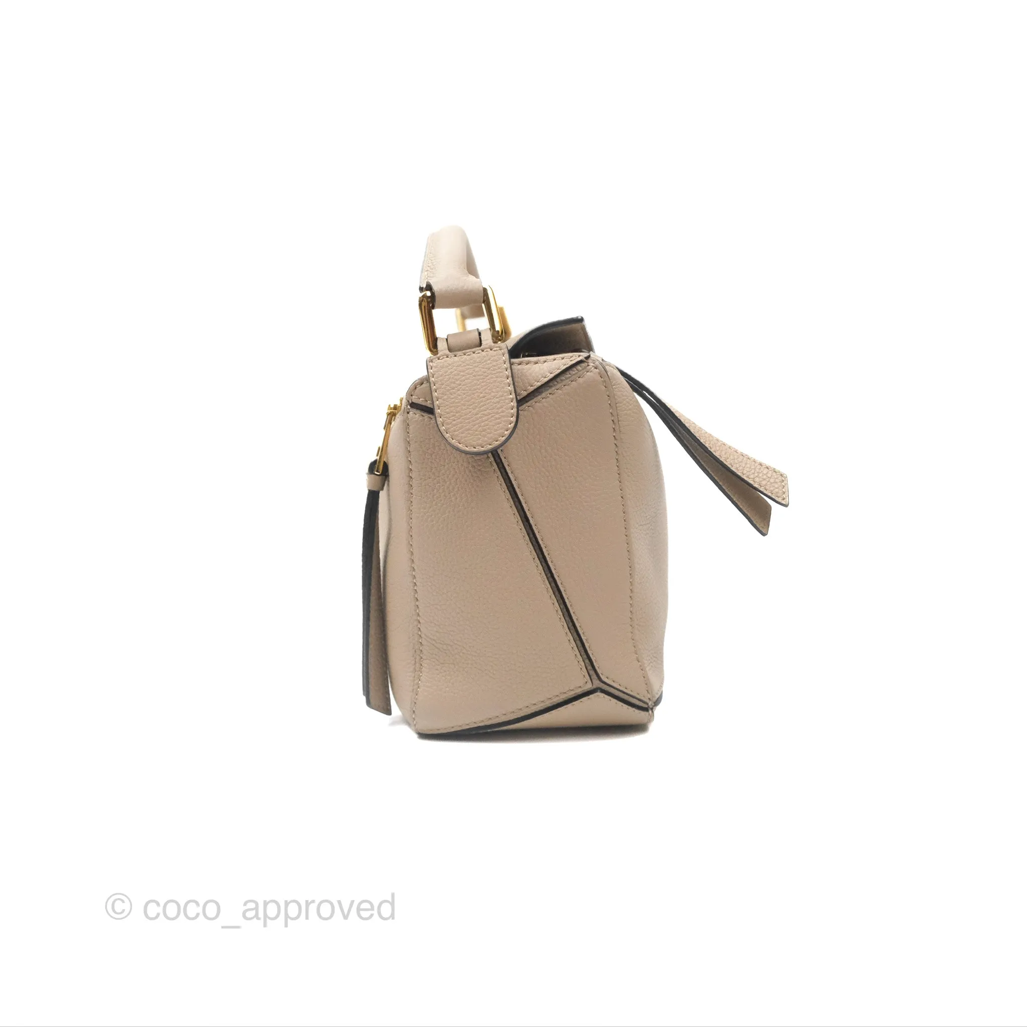 Loewe Small Puzzle Bag Sand Mink Grained Calfskin