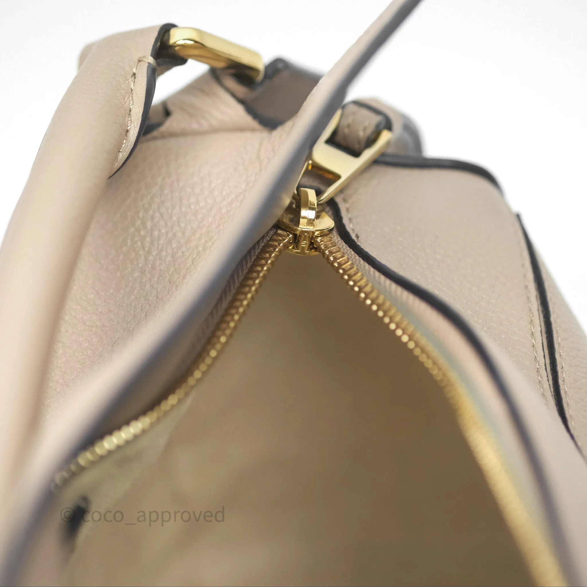 Loewe Small Puzzle Bag Sand Mink Grained Calfskin