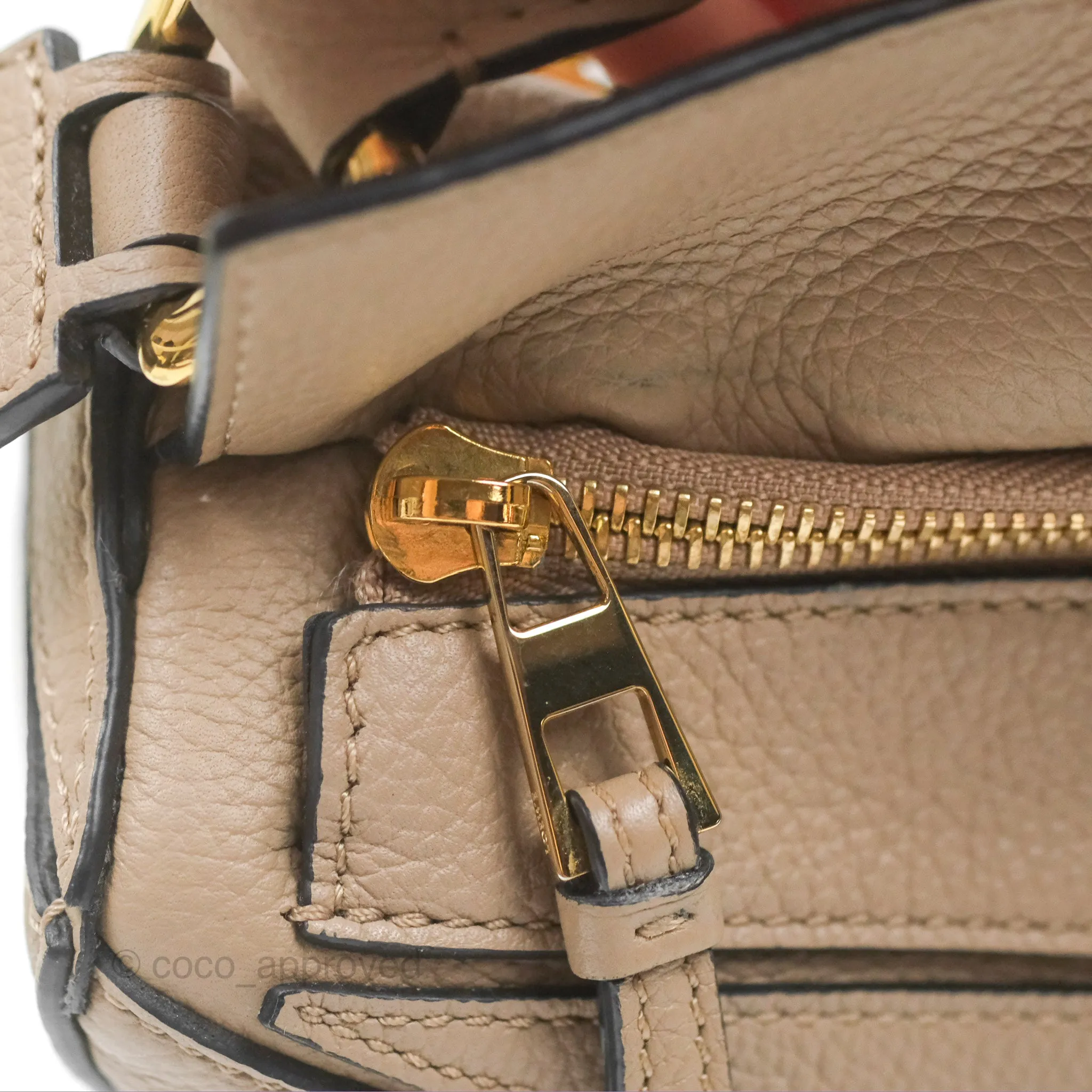 Loewe Small Puzzle Bag Sand Mink Grained Calfskin