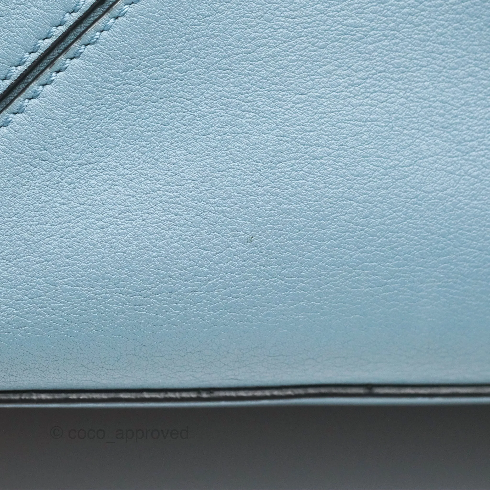 Loewe Small Puzzle Bag Stone Blue Calfskin
