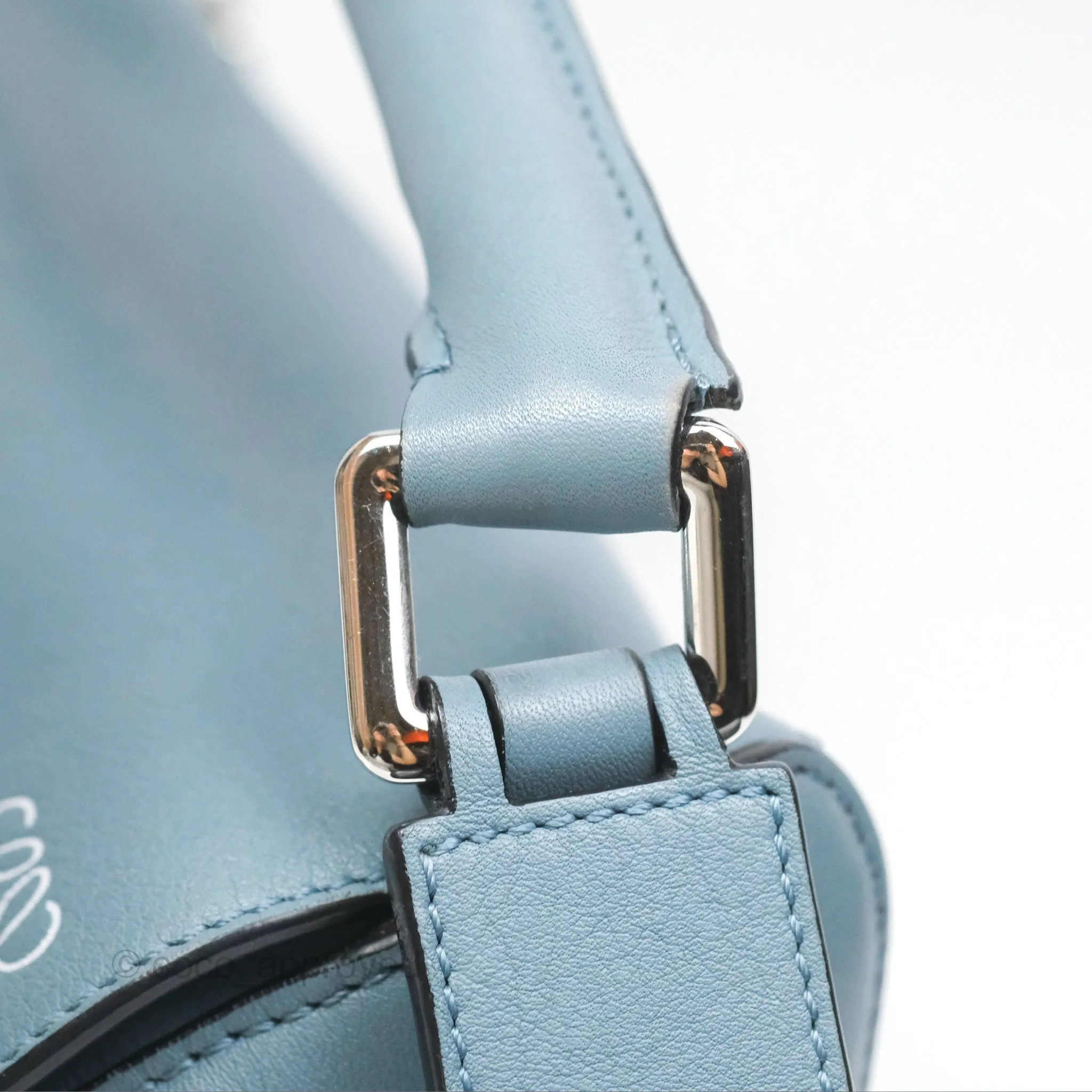 Loewe Small Puzzle Bag Stone Blue Calfskin
