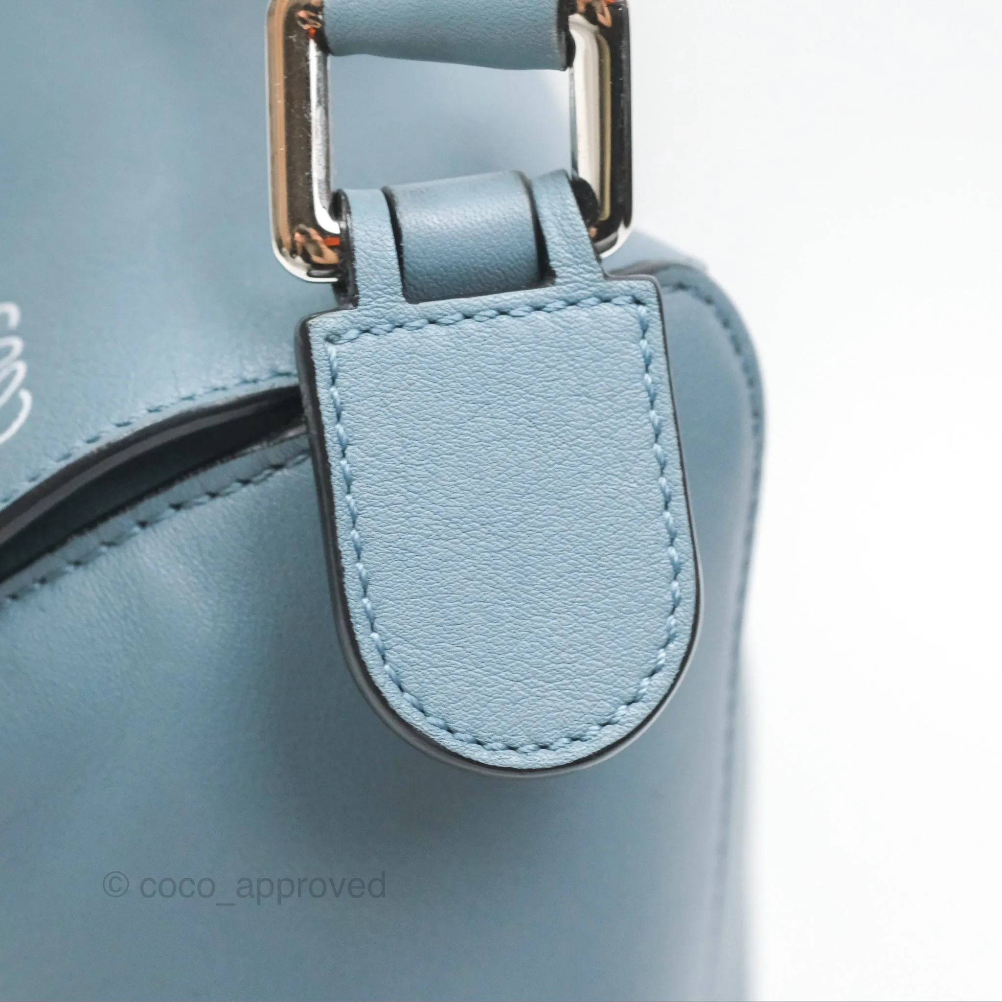 Loewe Small Puzzle Bag Stone Blue Calfskin