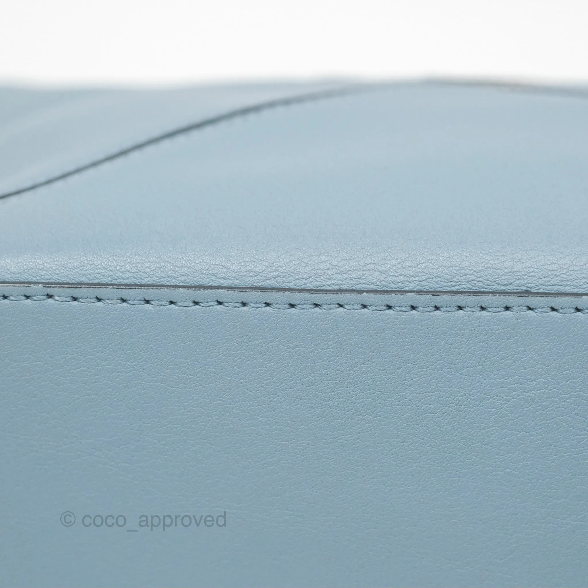 Loewe Small Puzzle Bag Stone Blue Calfskin