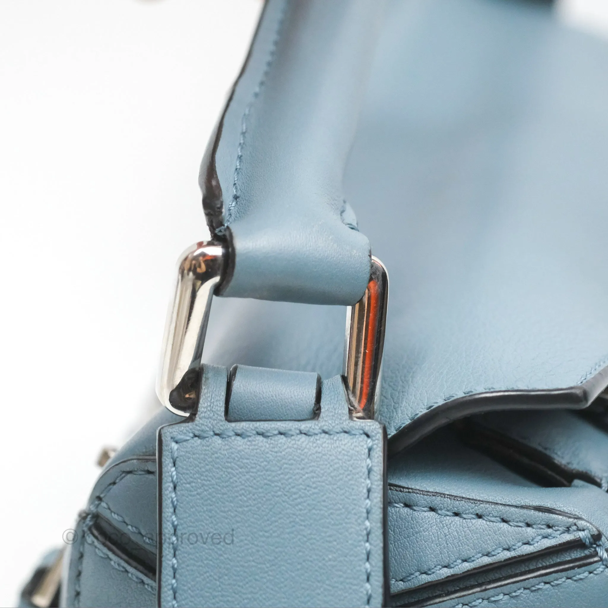 Loewe Small Puzzle Bag Stone Blue Calfskin