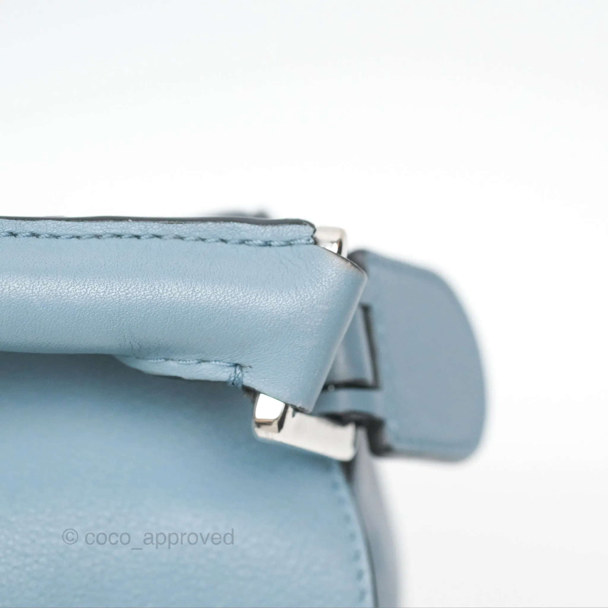 Loewe Small Puzzle Bag Stone Blue Calfskin
