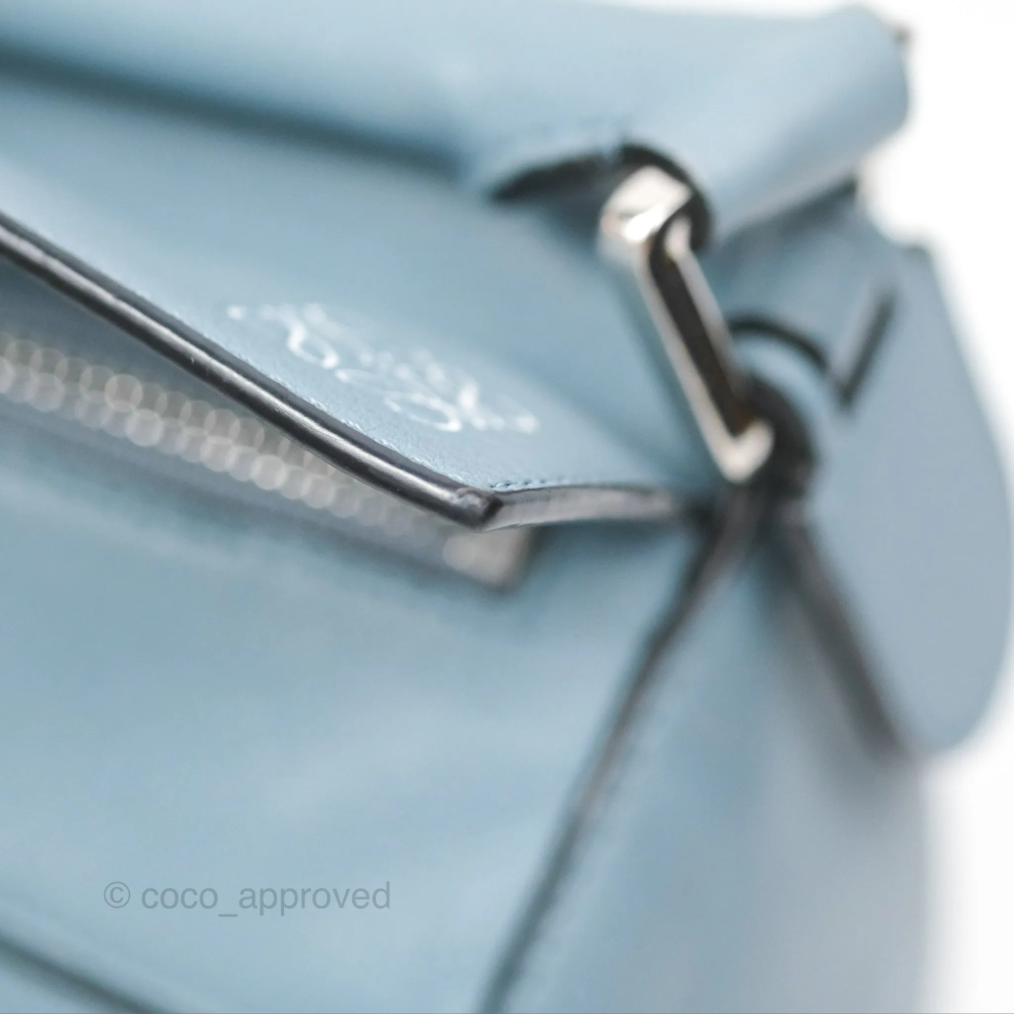 Loewe Small Puzzle Bag Stone Blue Calfskin