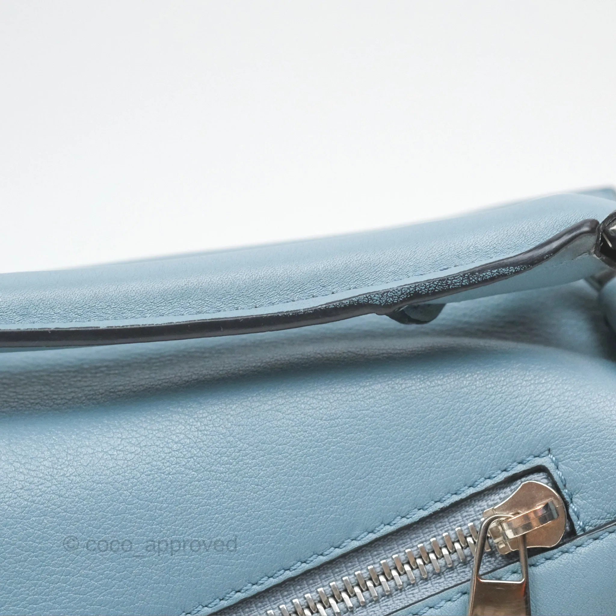 Loewe Small Puzzle Bag Stone Blue Calfskin