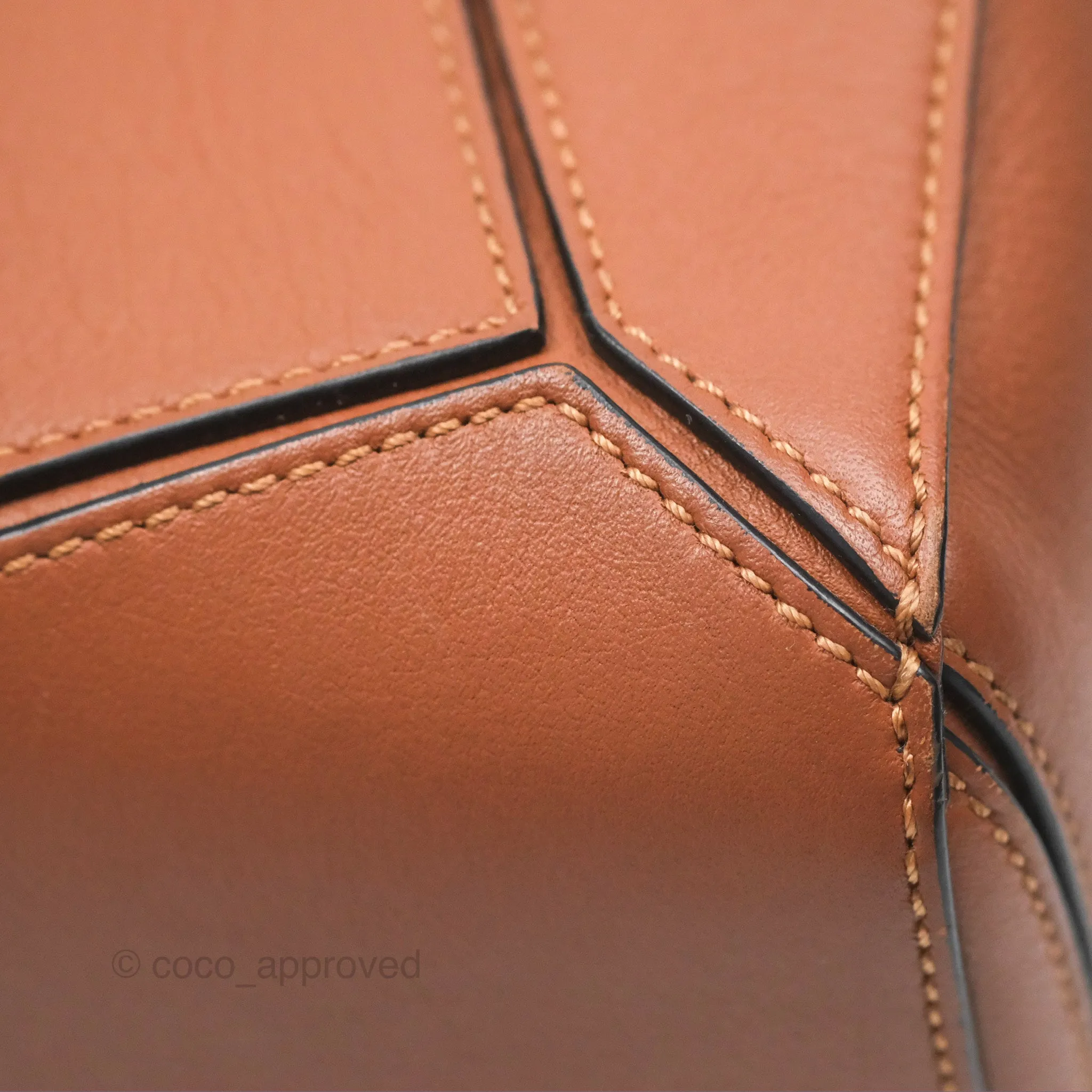 Loewe Small Puzzle Bag Tan Calfskin