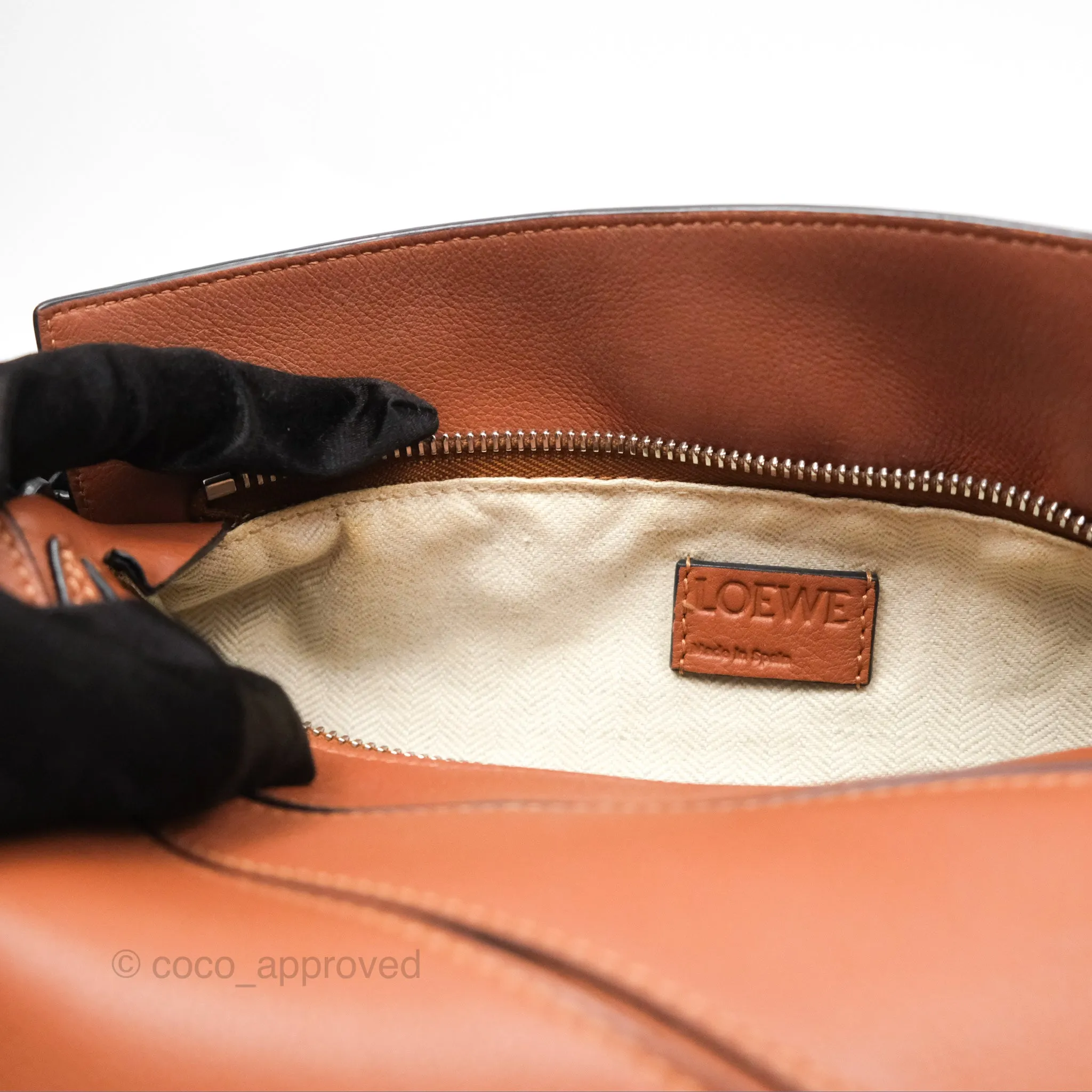 Loewe Small Puzzle Bag Tan Calfskin