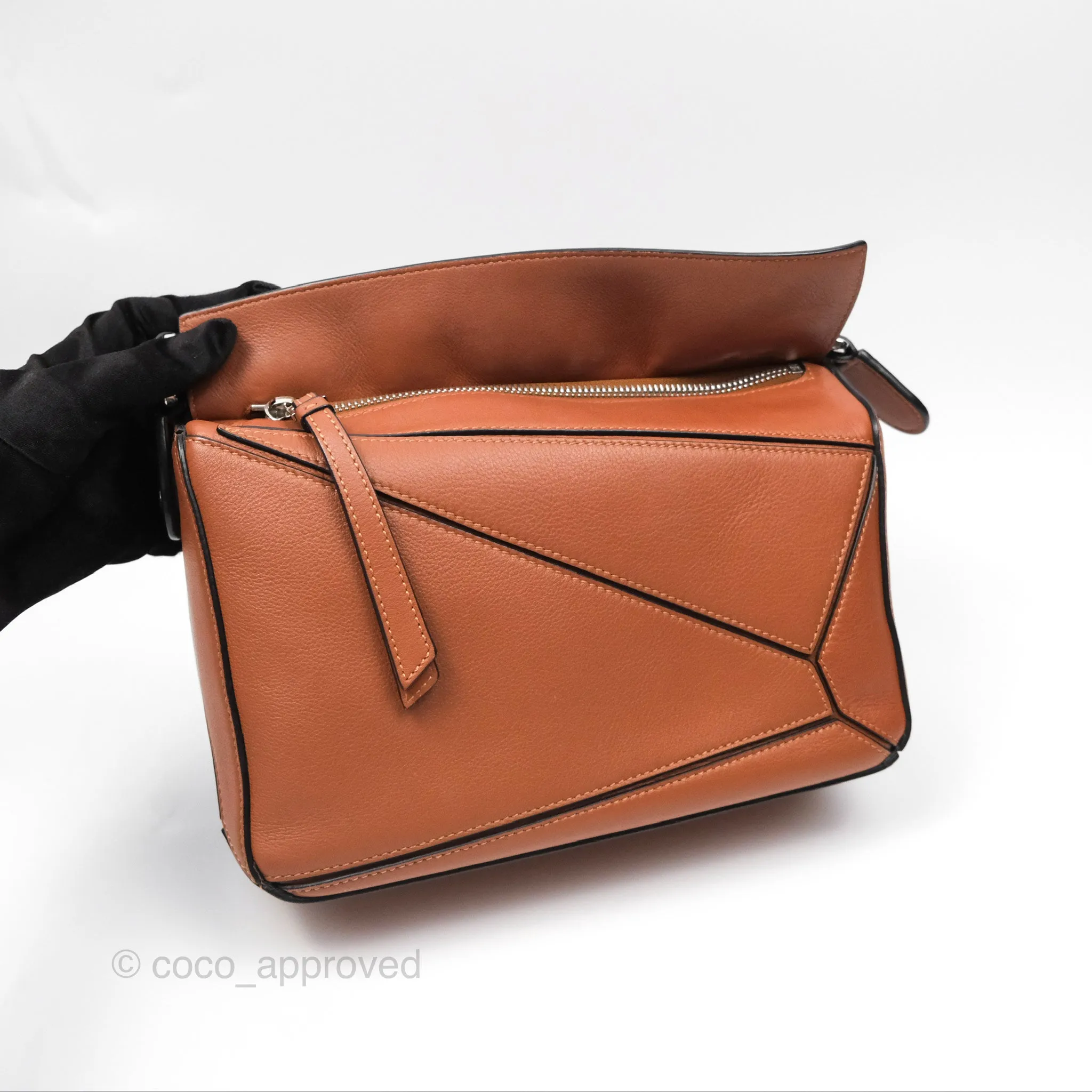 Loewe Small Puzzle Bag Tan Calfskin