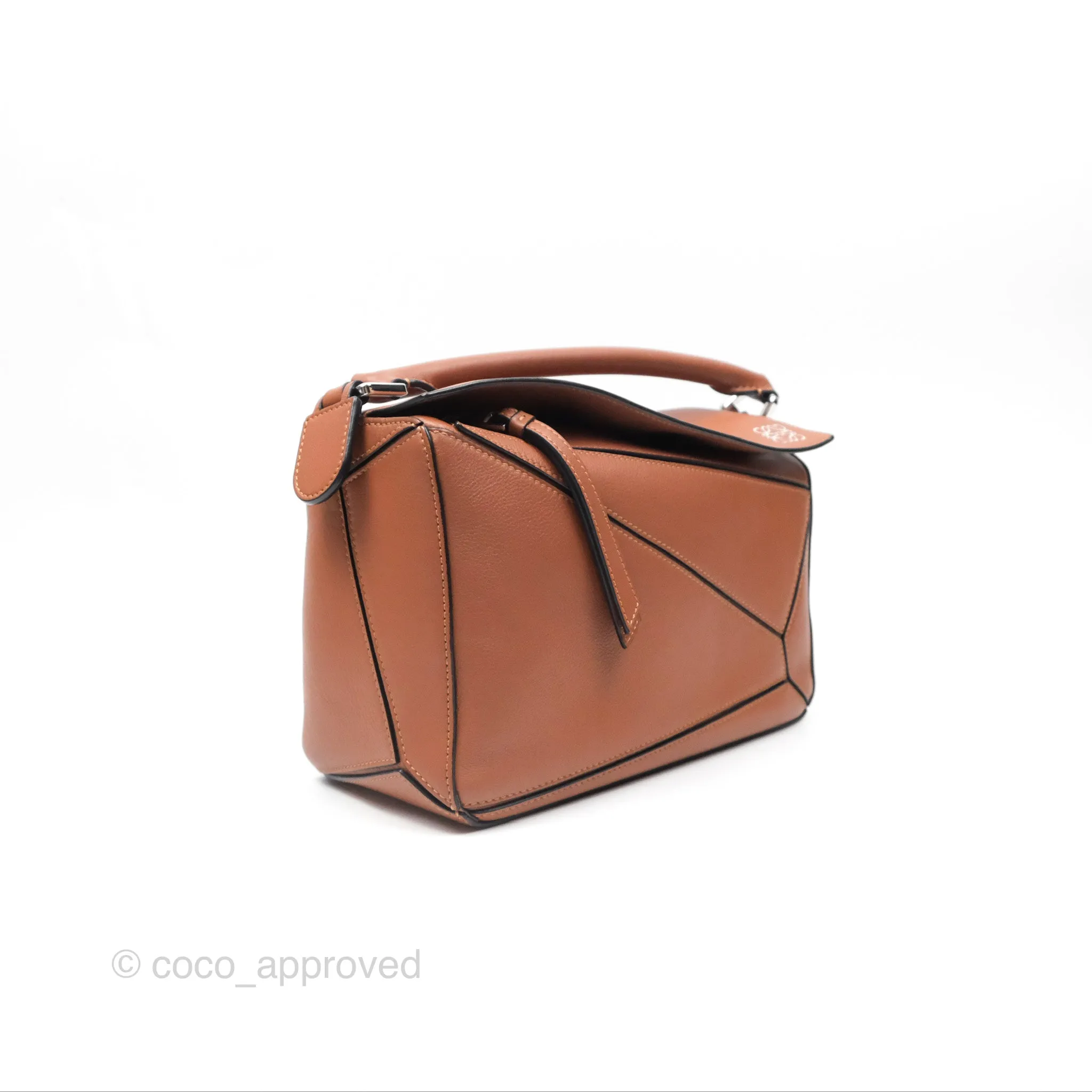 Loewe Small Puzzle Bag Tan Calfskin