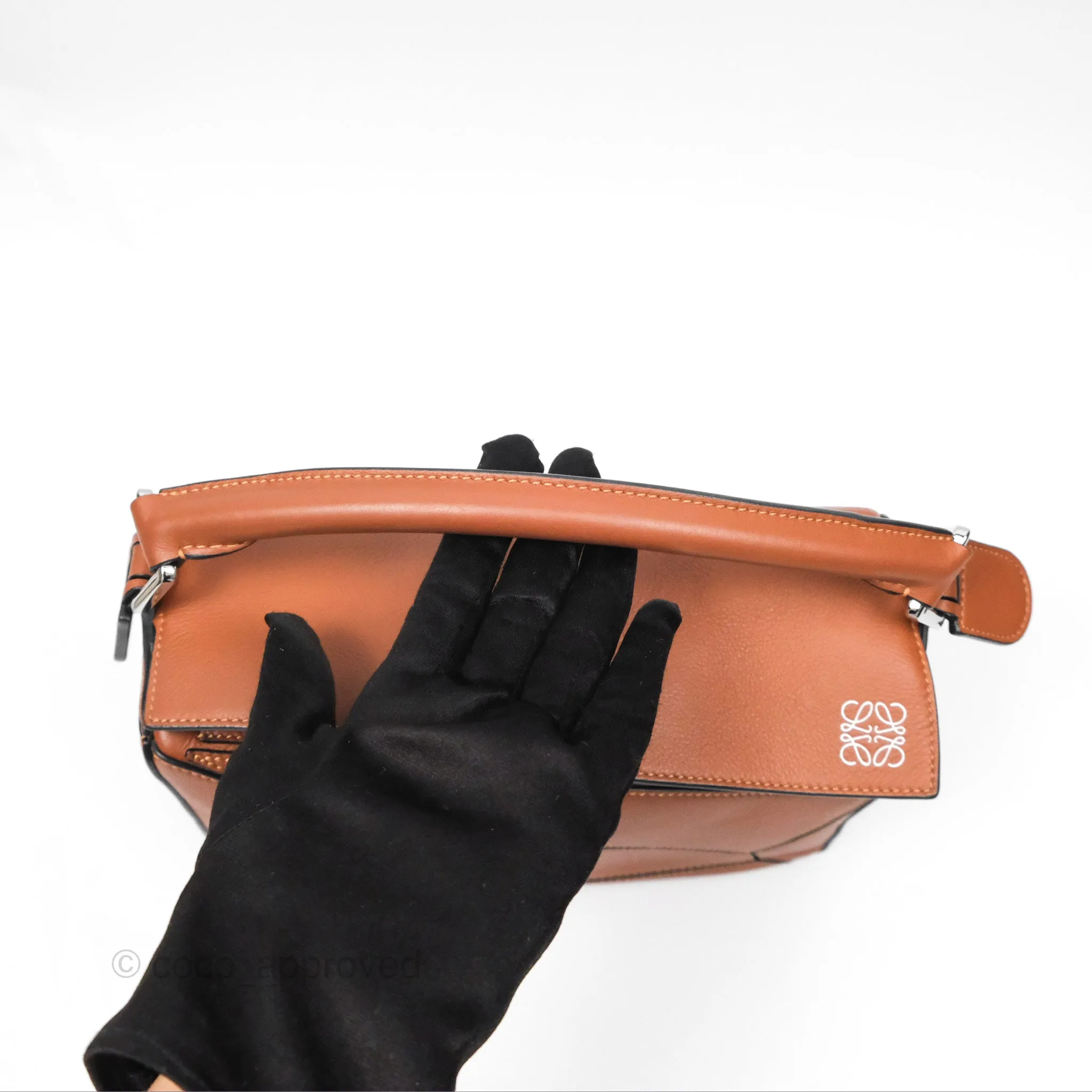 Loewe Small Puzzle Bag Tan Calfskin