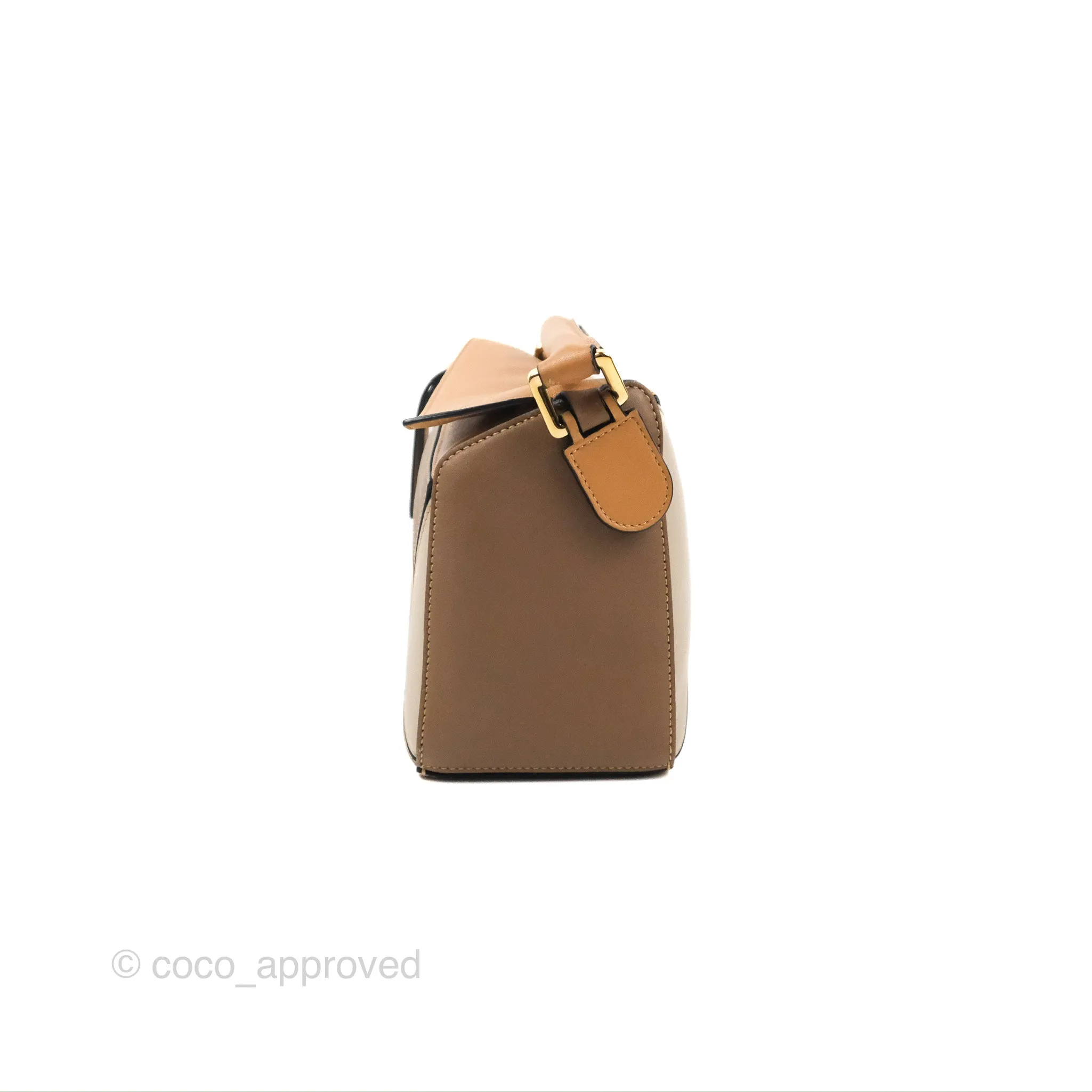 Loewe Small Puzzle Bag Warm Desert & Mink Two Tone Calfskin