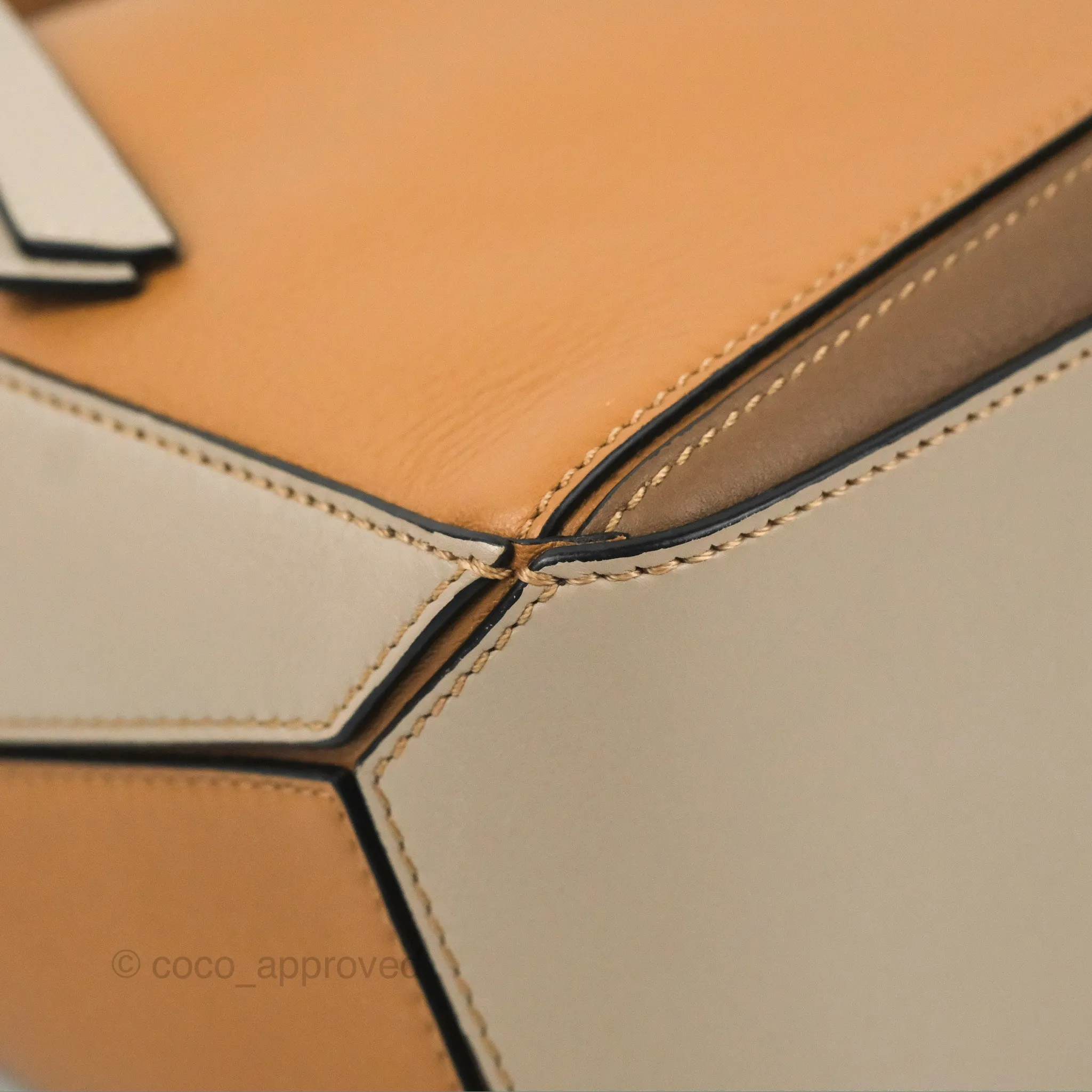 Loewe Small Puzzle Bag Warm Desert & Mink Two Tone Calfskin