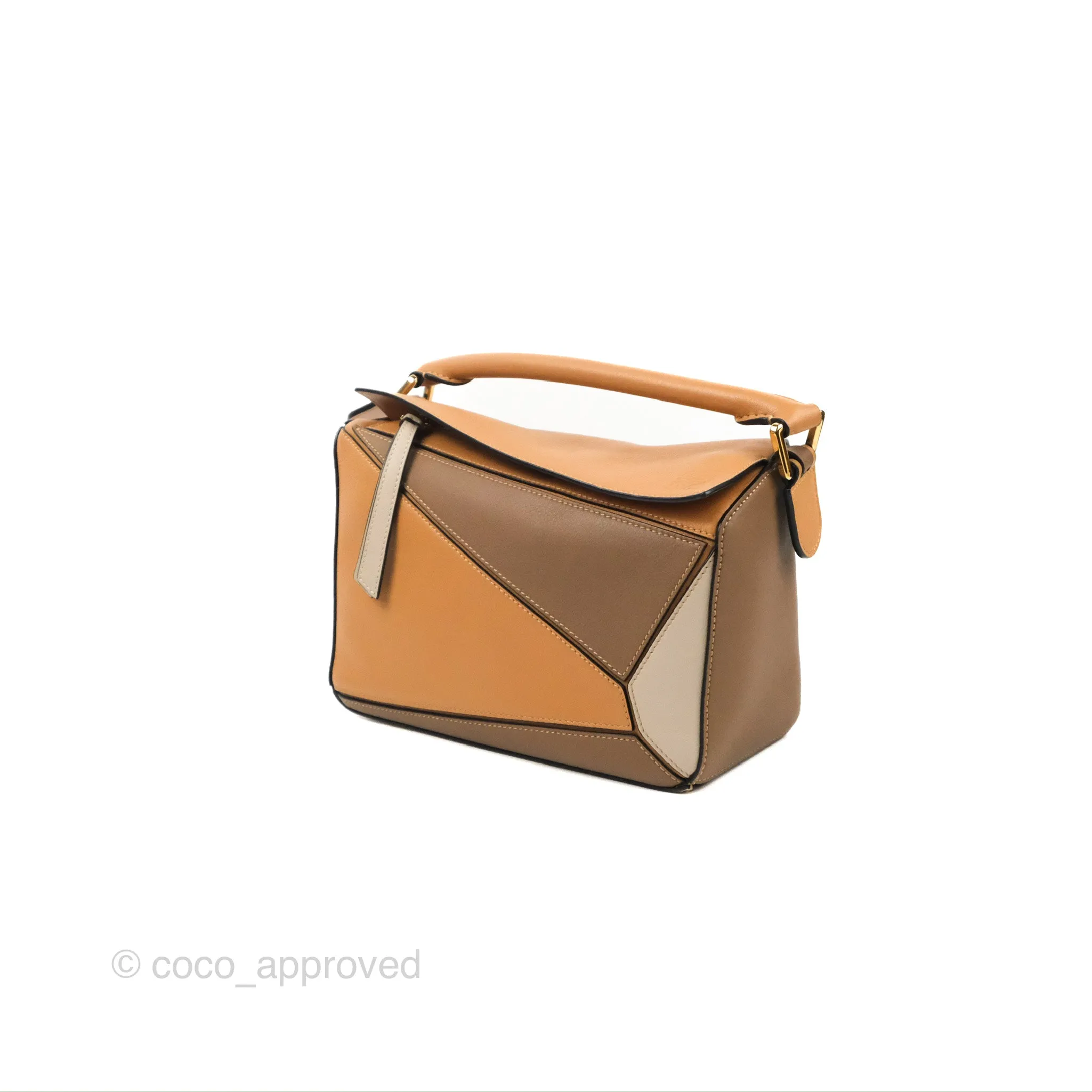 Loewe Small Puzzle Bag Warm Desert & Mink Two Tone Calfskin