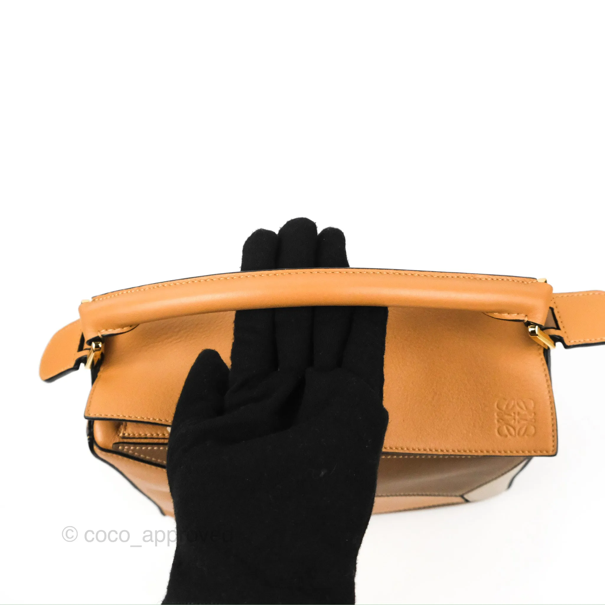 Loewe Small Puzzle Bag Warm Desert & Mink Two Tone Calfskin