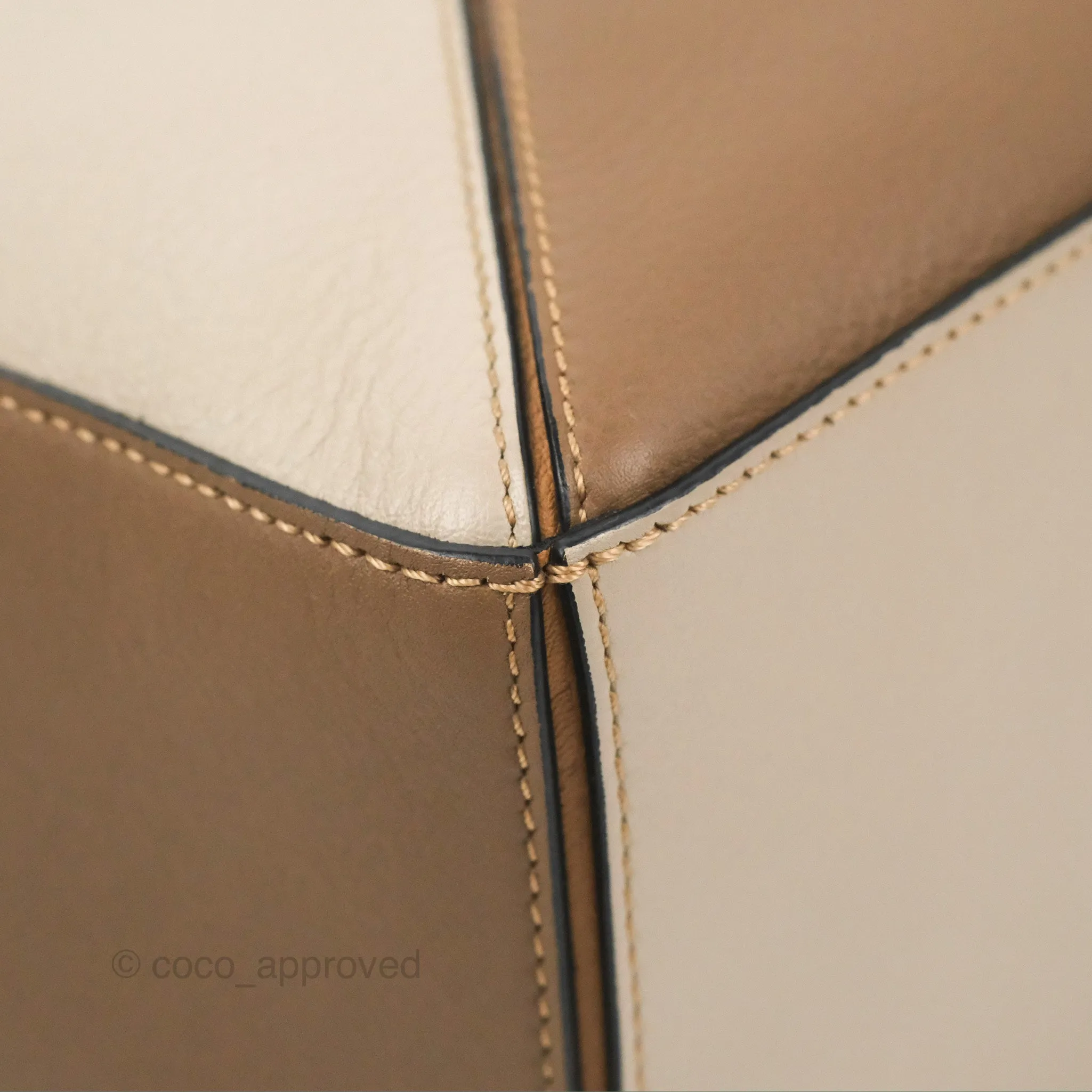 Loewe Small Puzzle Bag Warm Desert & Mink Two Tone Calfskin