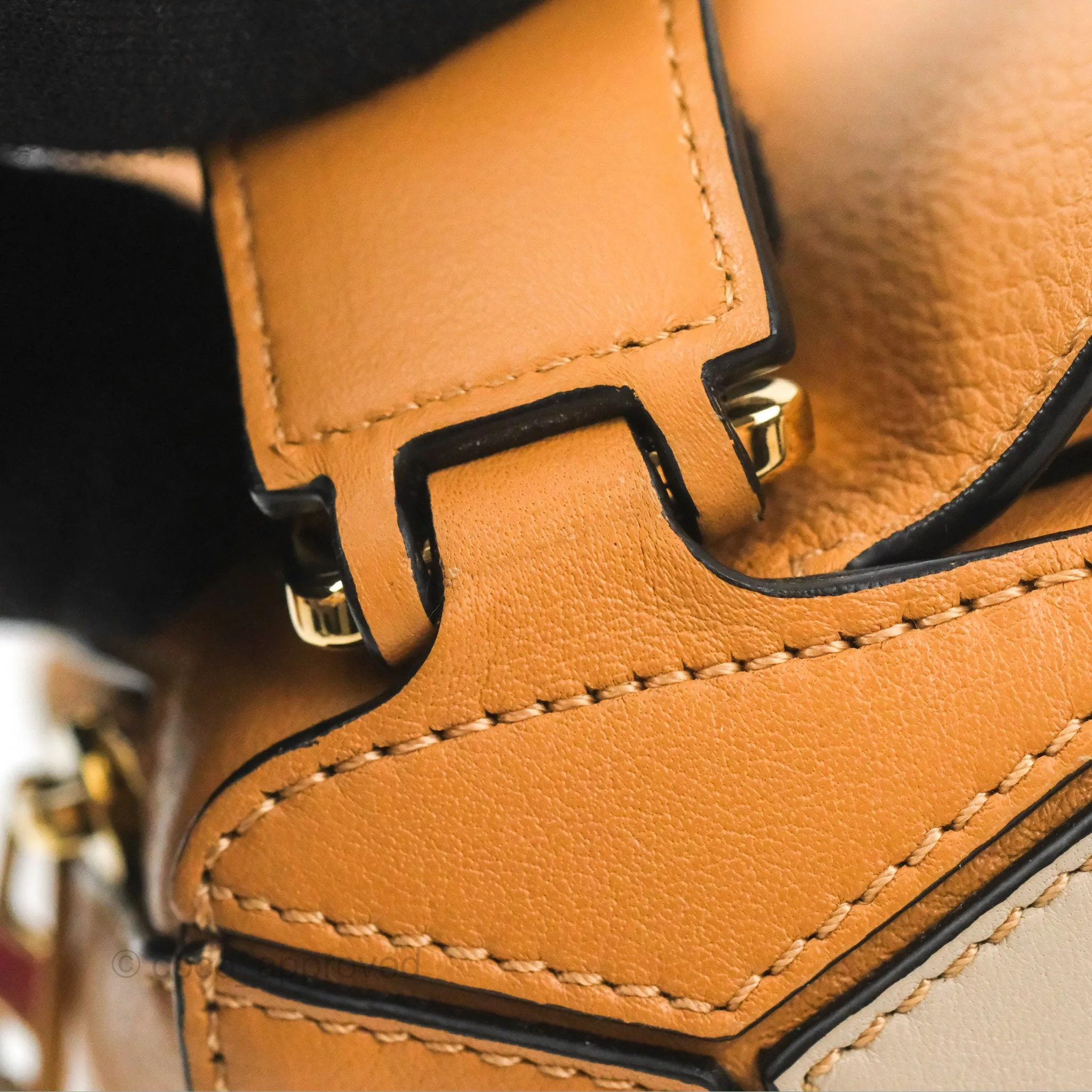Loewe Small Puzzle Bag Warm Desert & Mink Two Tone Calfskin