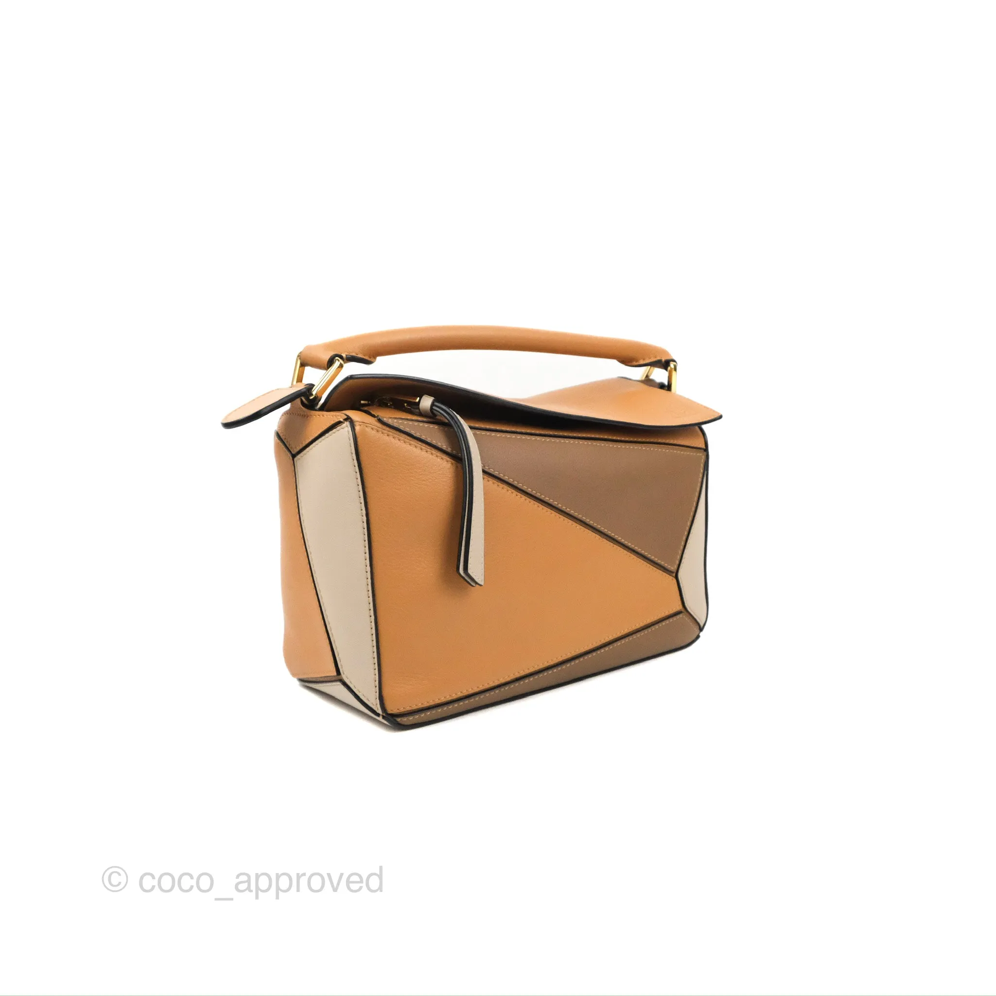 Loewe Small Puzzle Bag Warm Desert & Mink Two Tone Calfskin