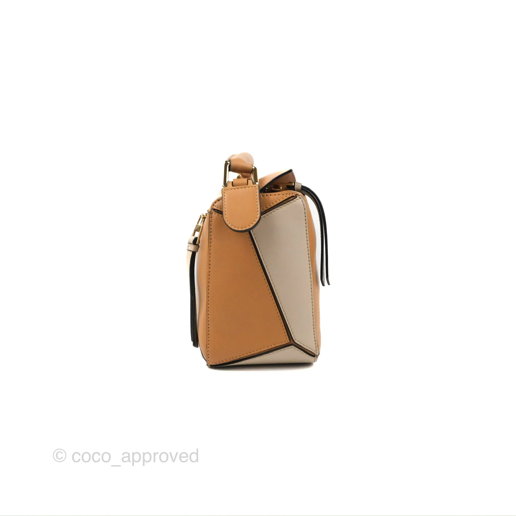 Loewe Small Puzzle Bag Warm Desert & Mink Two Tone Calfskin