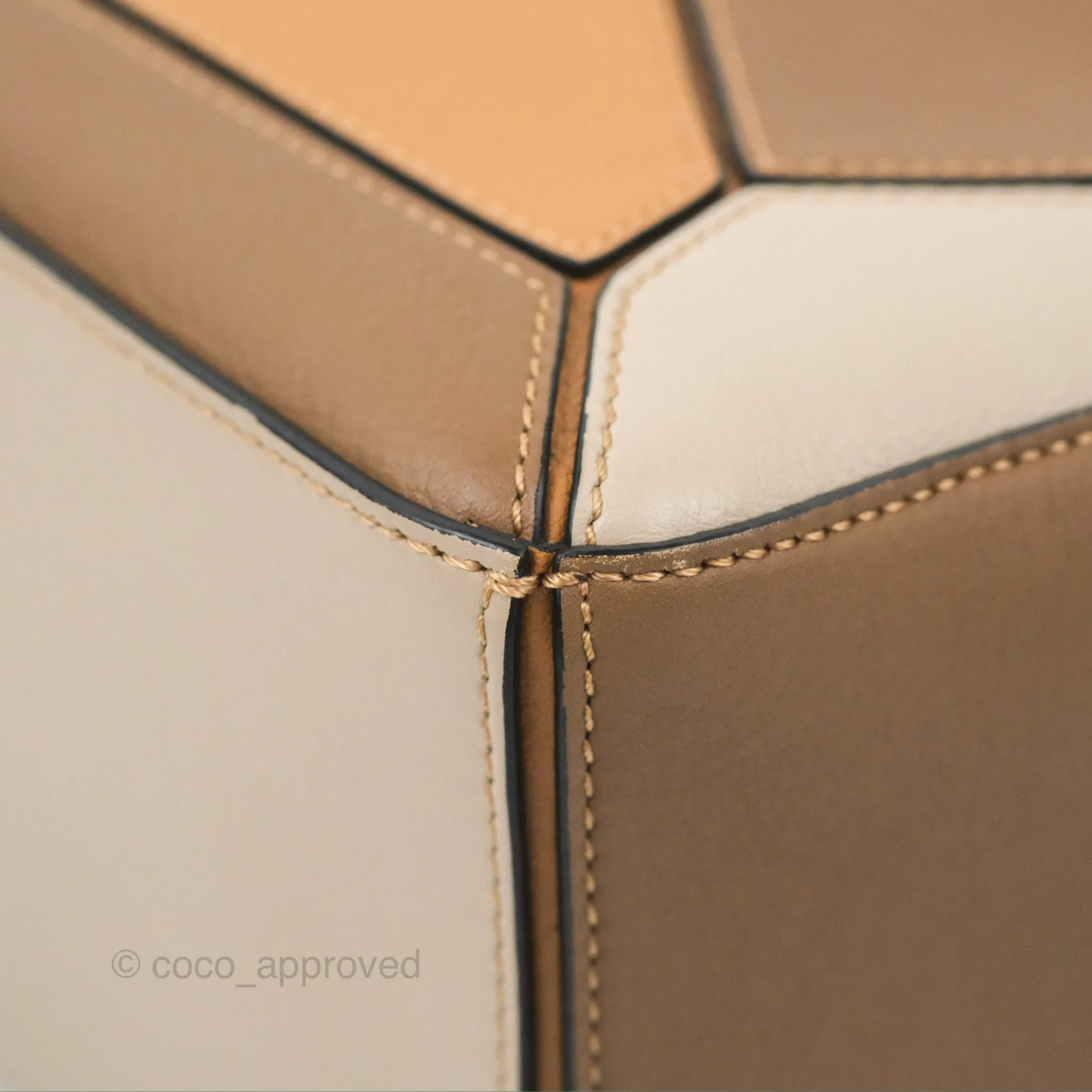 Loewe Small Puzzle Bag Warm Desert & Mink Two Tone Calfskin