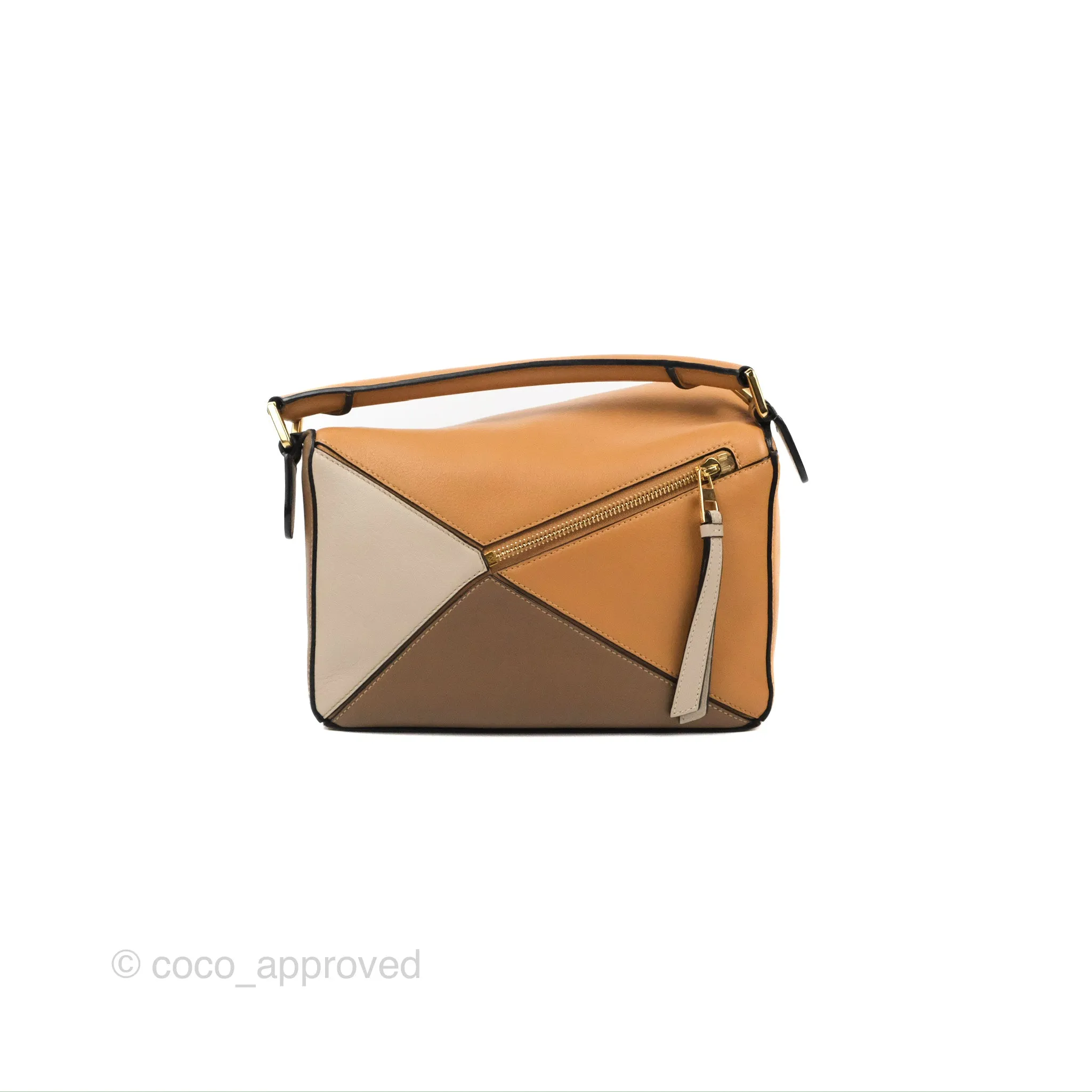 Loewe Small Puzzle Bag Warm Desert & Mink Two Tone Calfskin