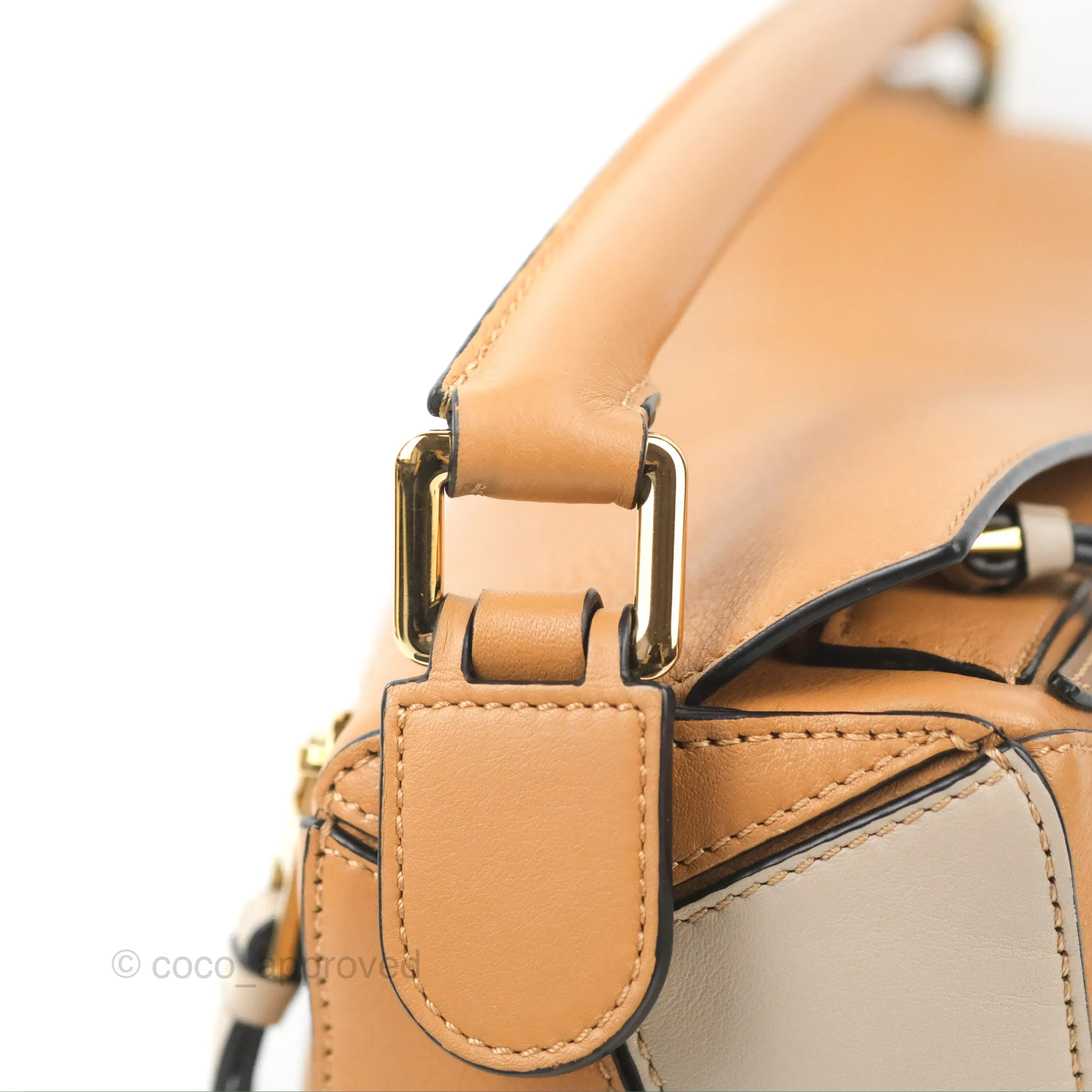 Loewe Small Puzzle Bag Warm Desert & Mink Two Tone Calfskin