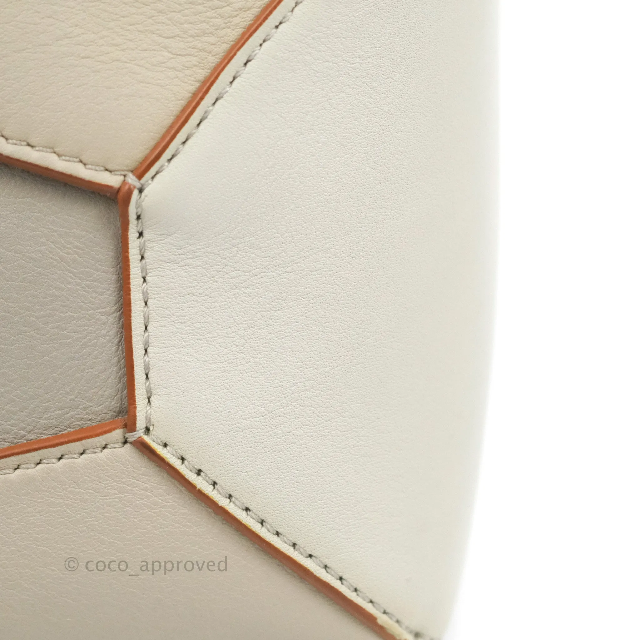 Loewe Small Puzzle Edge Bag Ghost/Soft White Nappa Calfskin