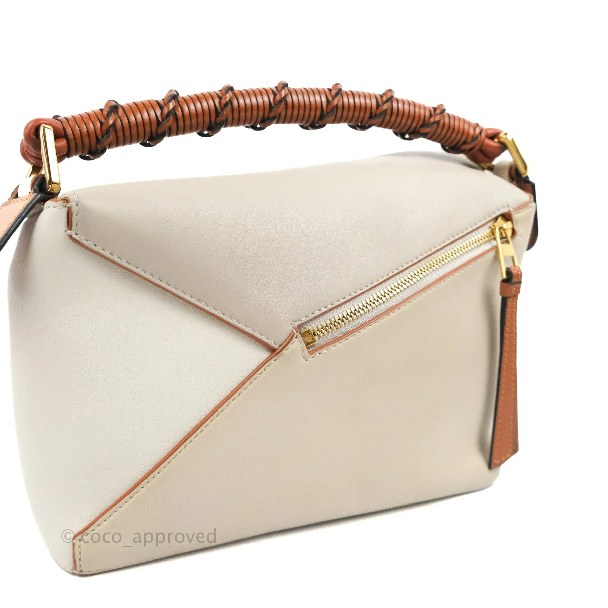 Loewe Small Puzzle Edge Bag Ghost/Soft White Nappa Calfskin
