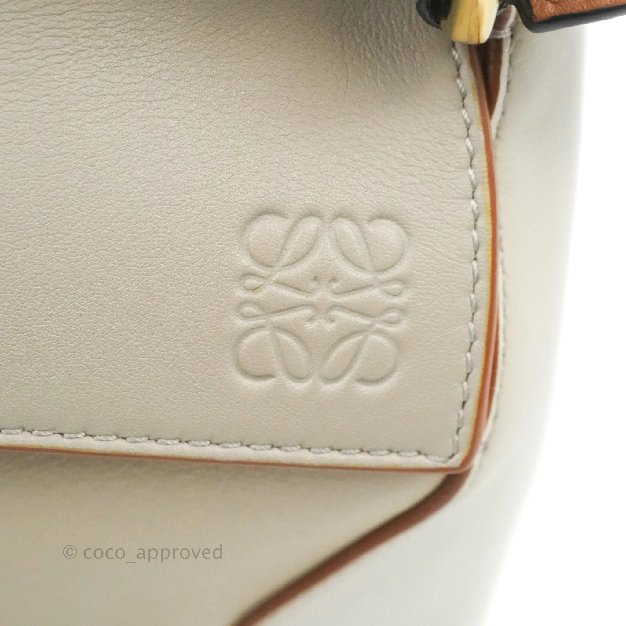 Loewe Small Puzzle Edge Bag Ghost/Soft White Nappa Calfskin