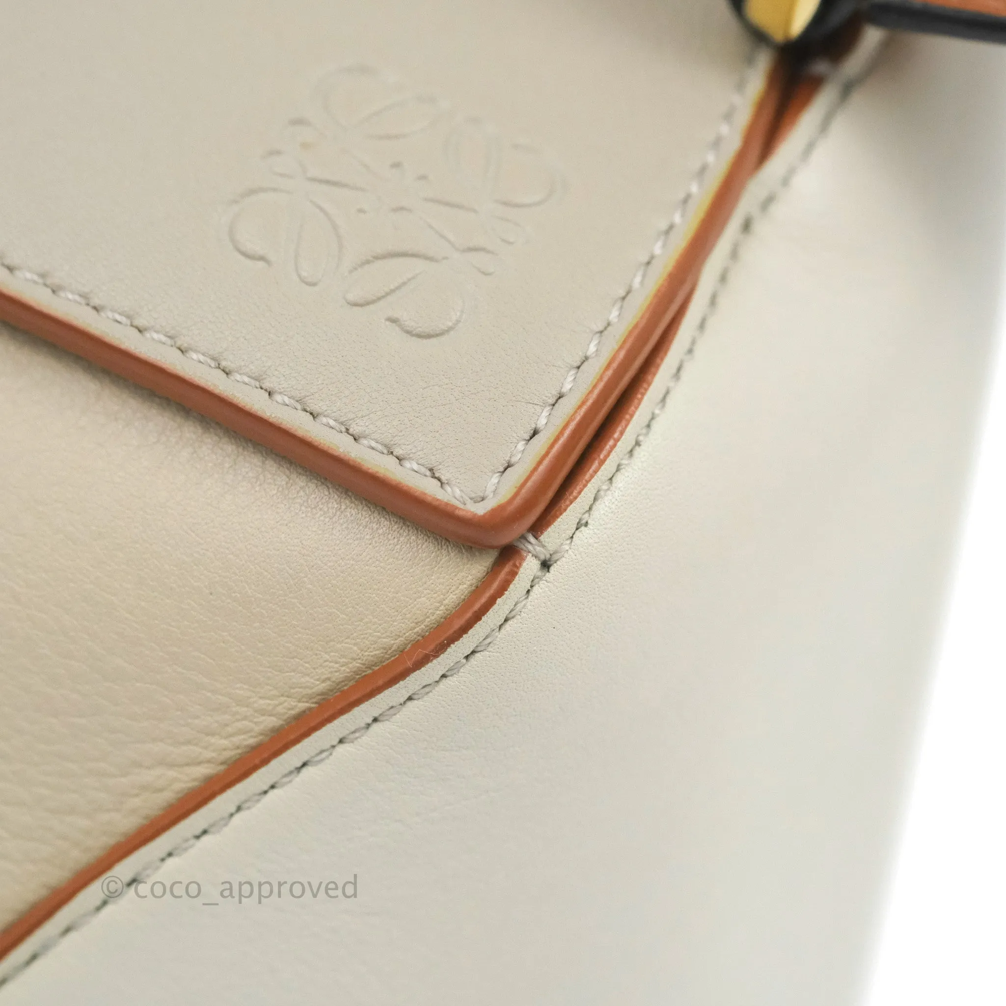 Loewe Small Puzzle Edge Bag Ghost/Soft White Nappa Calfskin