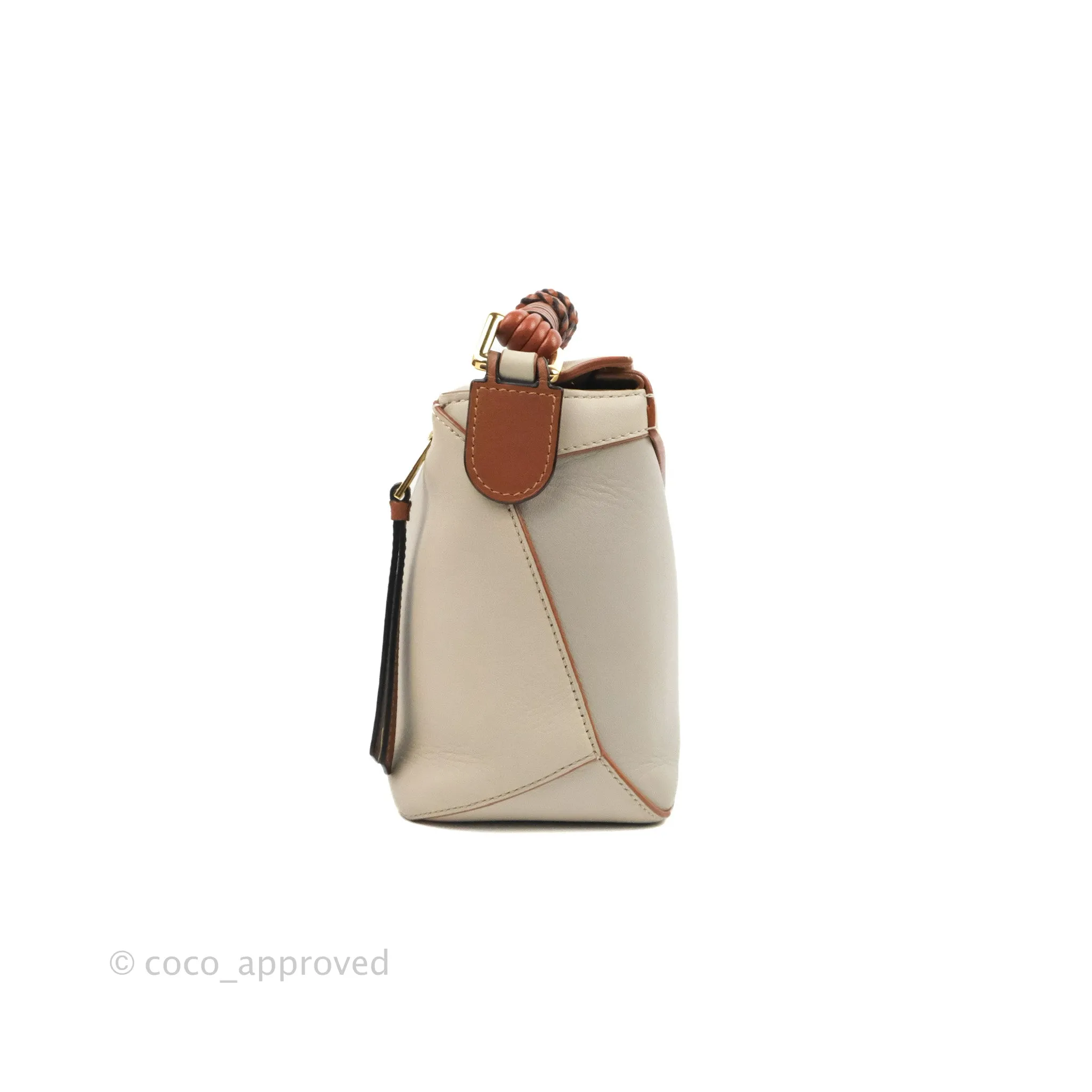 Loewe Small Puzzle Edge Bag Ghost/Soft White Nappa Calfskin