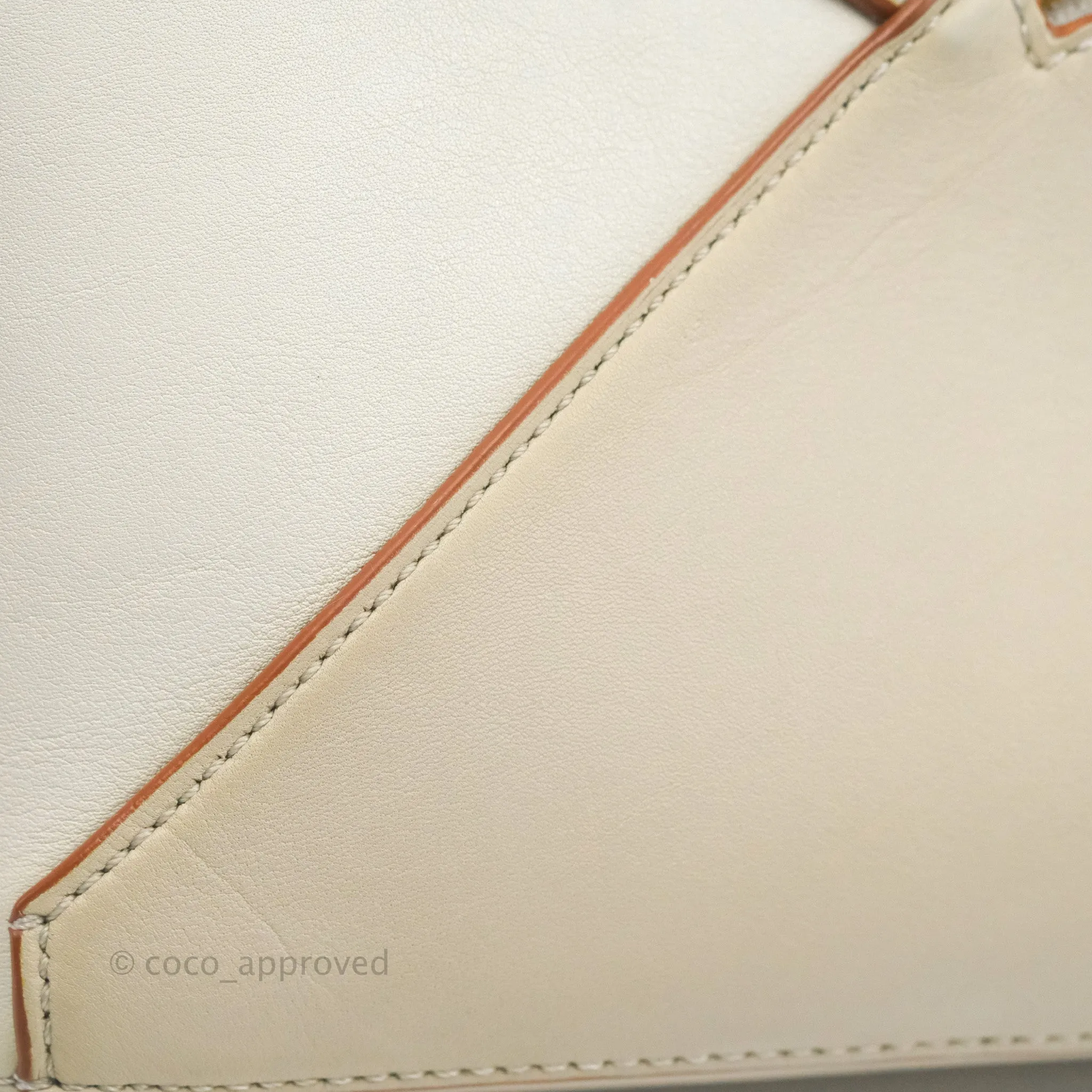 Loewe Small Puzzle Edge Bag Ghost/Soft White Nappa Calfskin