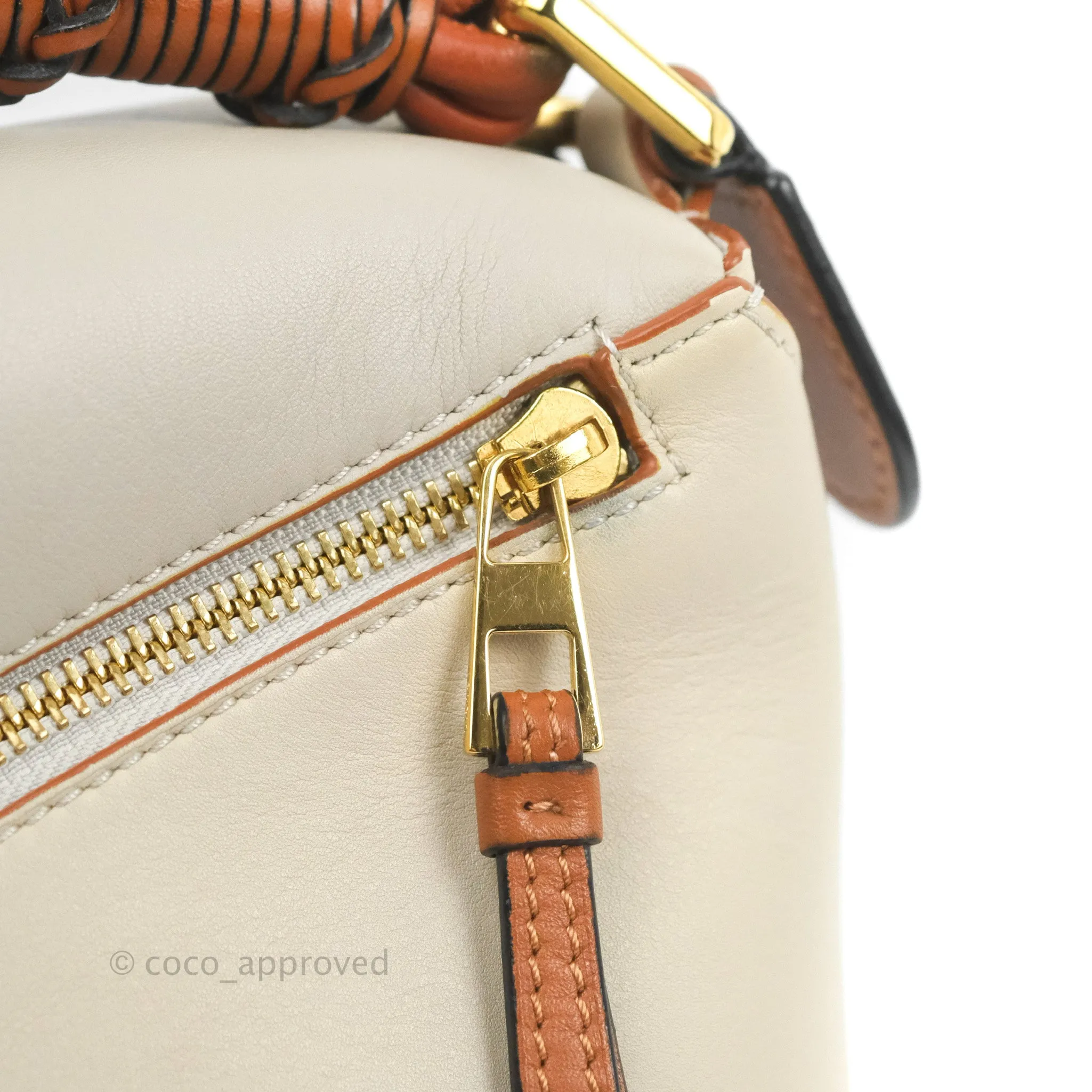 Loewe Small Puzzle Edge Bag Ghost/Soft White Nappa Calfskin