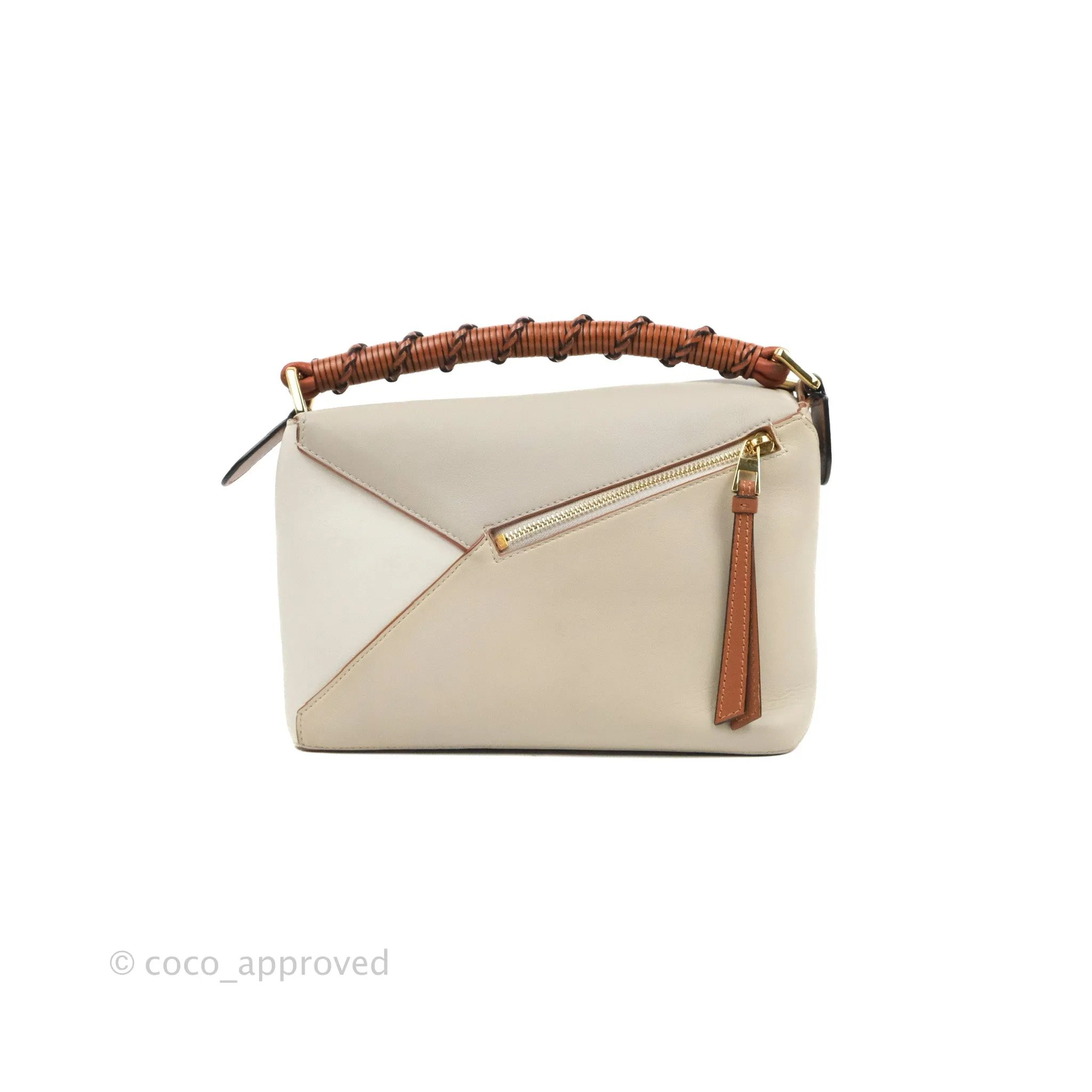 Loewe Small Puzzle Edge Bag Ghost/Soft White Nappa Calfskin