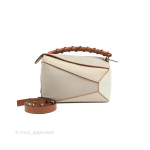 Loewe Small Puzzle Edge Bag Ghost/Soft White Nappa Calfskin