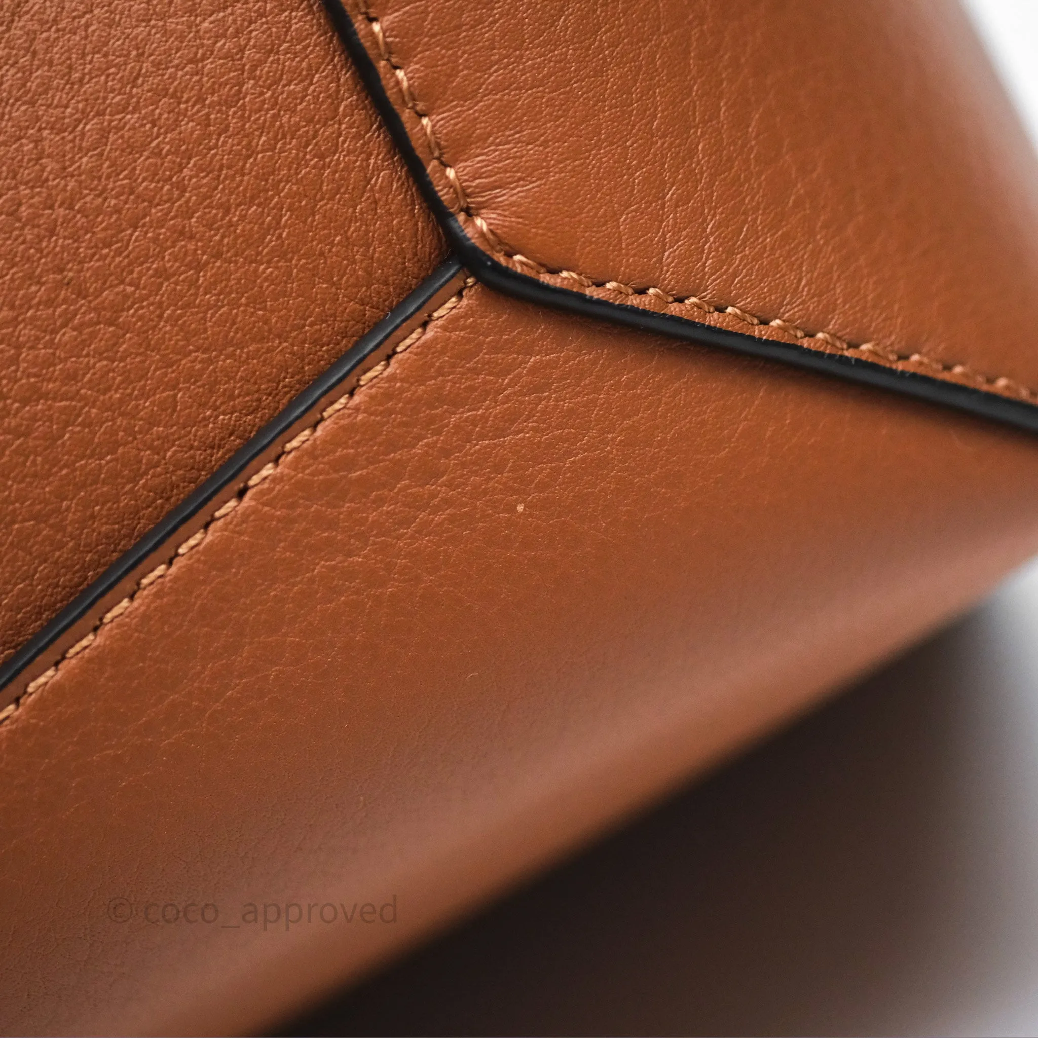 Loewe Small Puzzle Edge Bag in Tan Calfskin