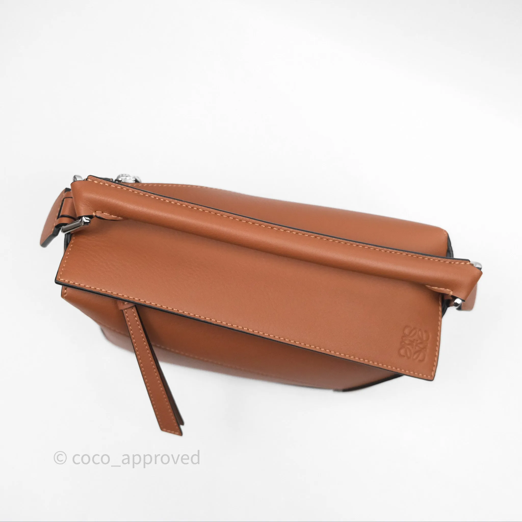 Loewe Small Puzzle Edge Bag in Tan Calfskin