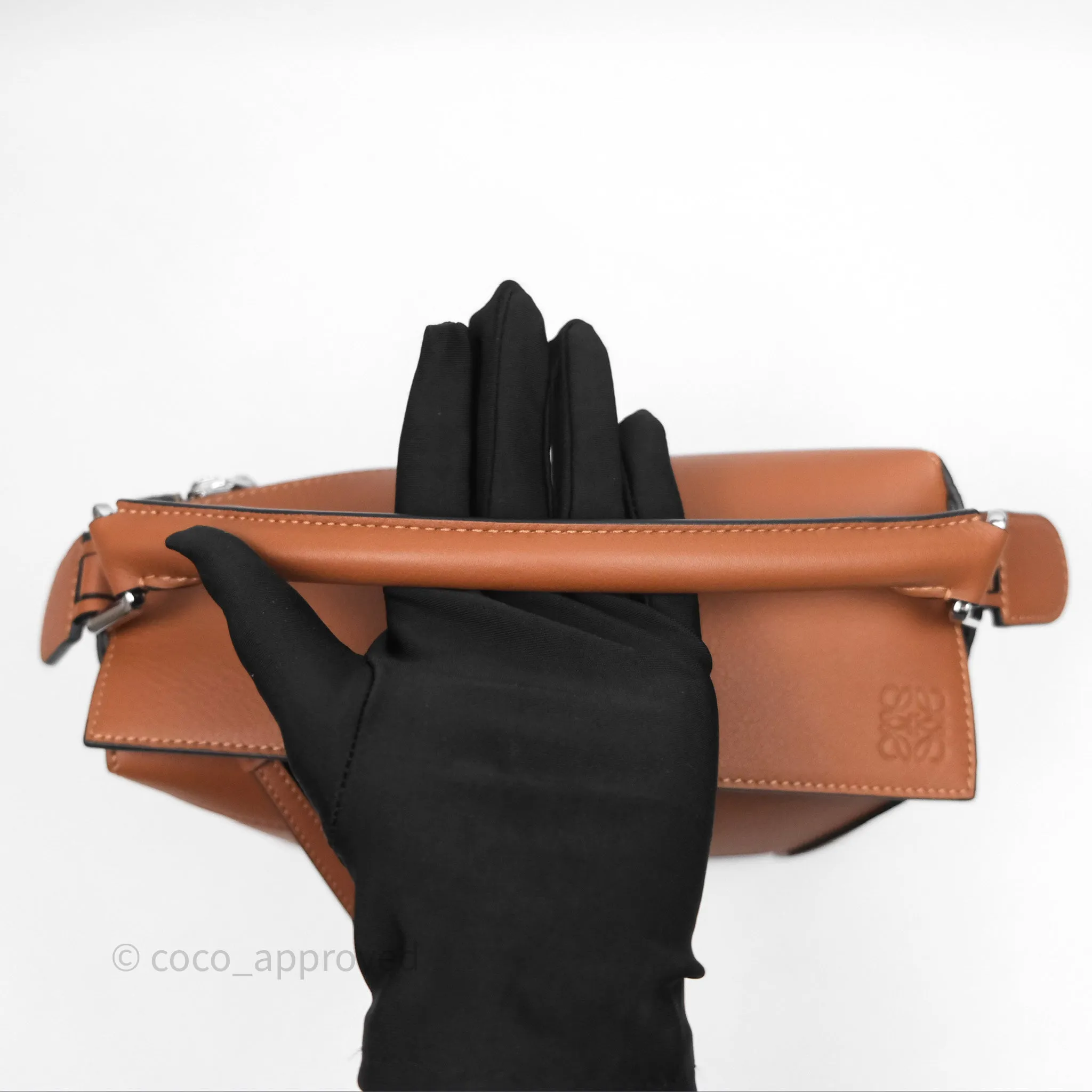 Loewe Small Puzzle Edge Bag in Tan Calfskin