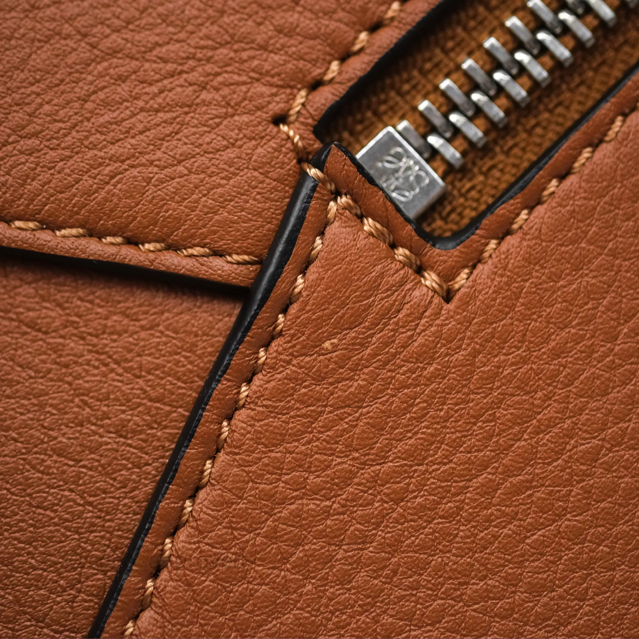 Loewe Small Puzzle Edge Bag in Tan Calfskin