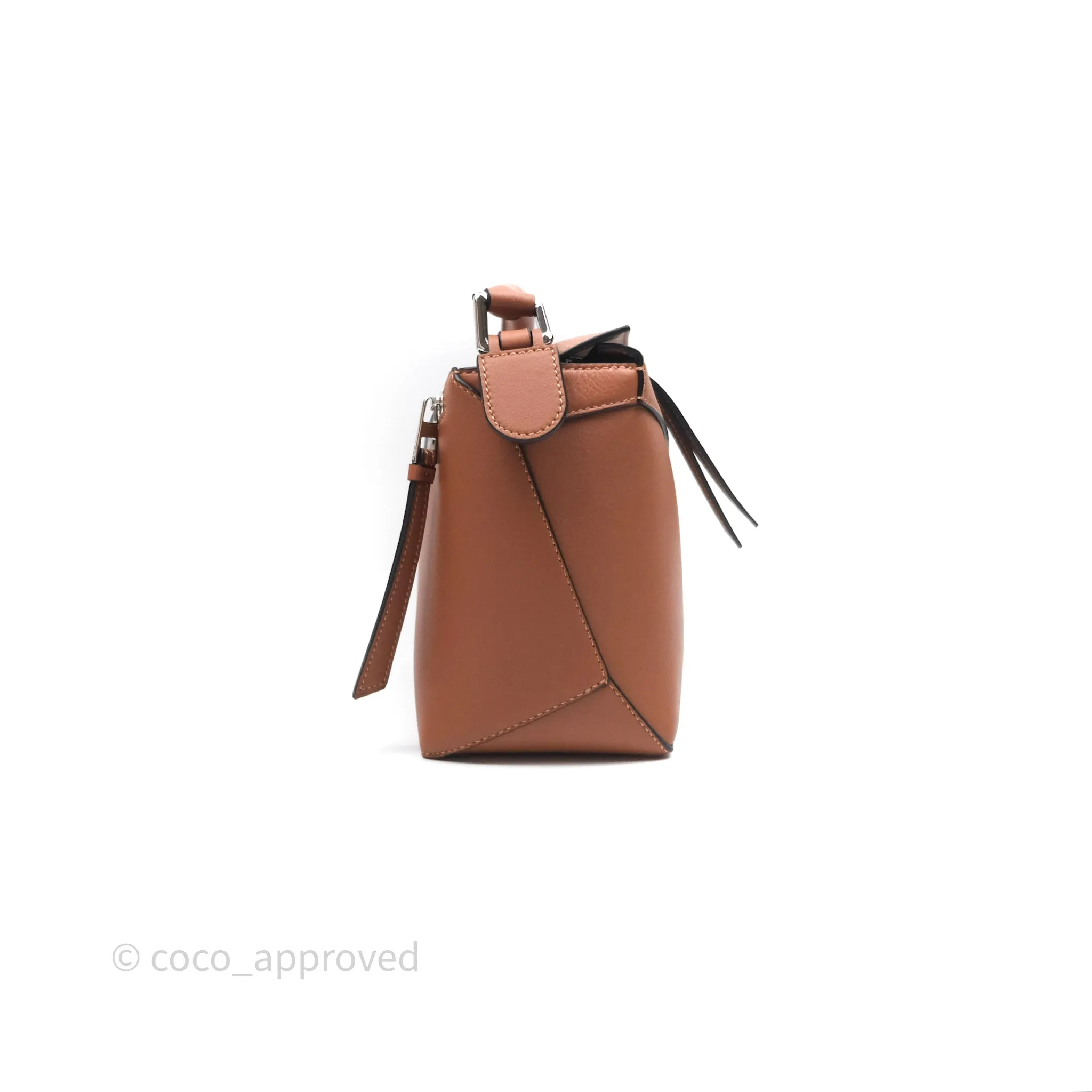 Loewe Small Puzzle Edge Bag in Tan Calfskin