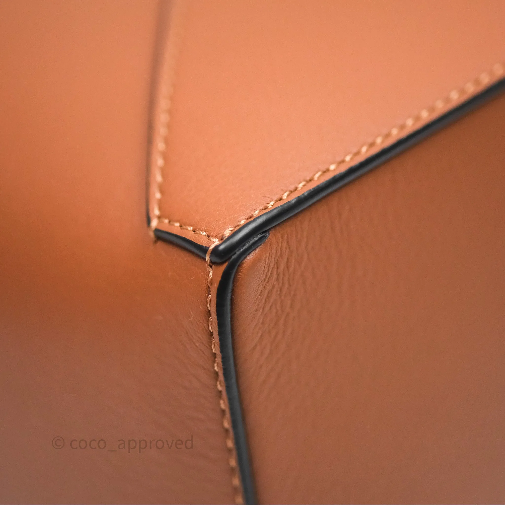 Loewe Small Puzzle Edge Bag in Tan Calfskin