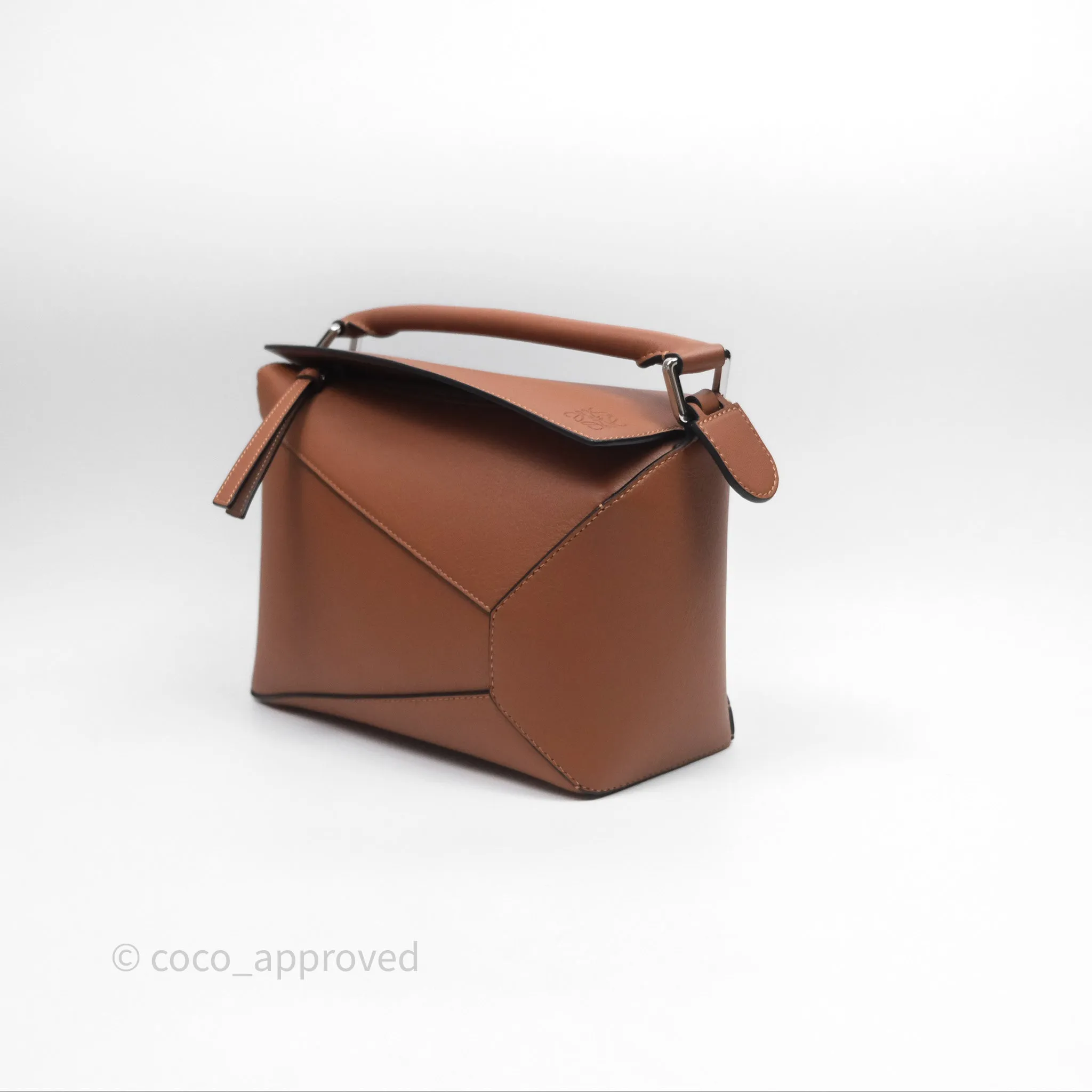 Loewe Small Puzzle Edge Bag in Tan Calfskin