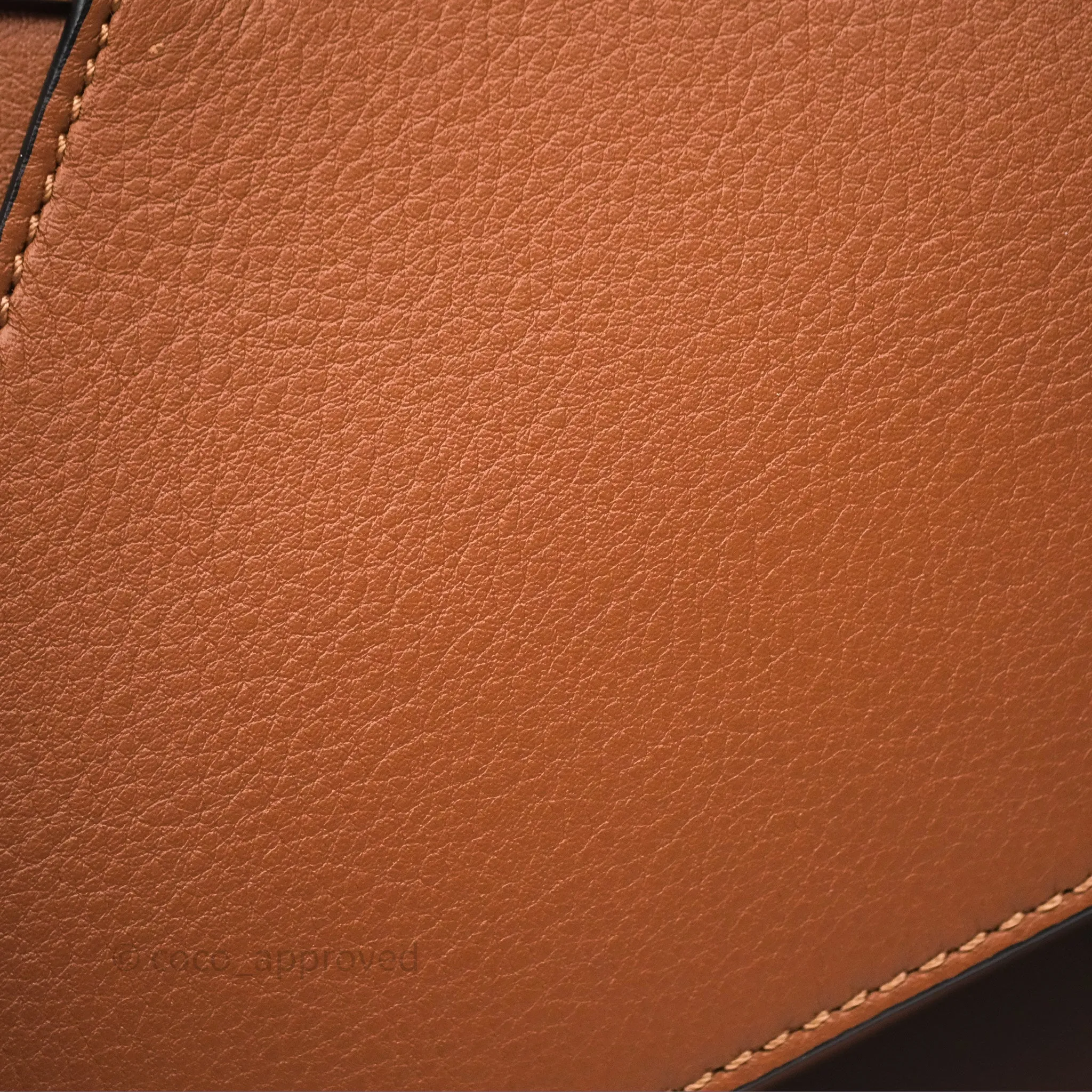 Loewe Small Puzzle Edge Bag in Tan Calfskin